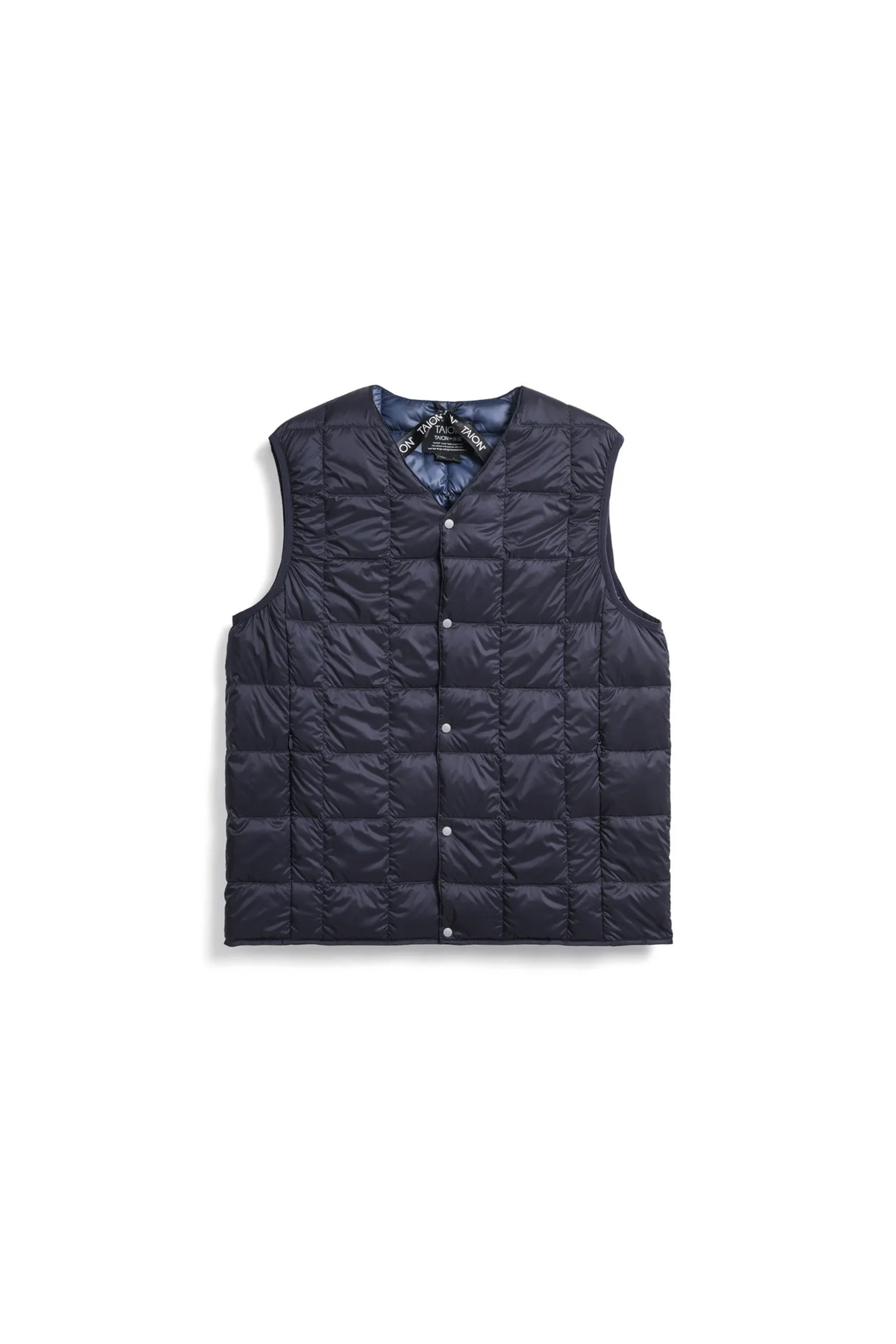 TAION - 다운/패딩 - [타이온] MENS V-NECK DOWN VEST 맨즈 브이넥 다운 베스트 - NAVY