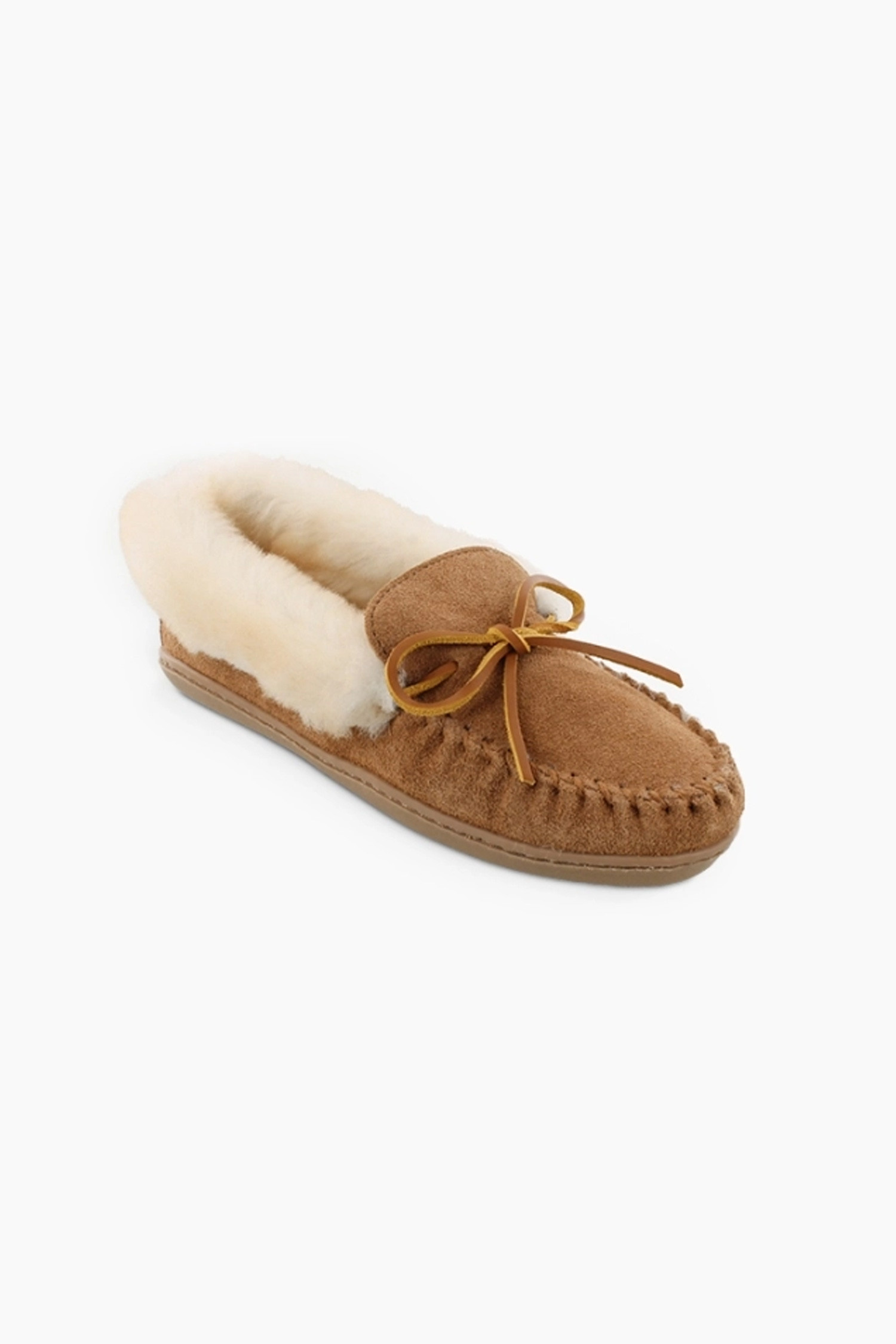 MINNETONKA - 플랫 - [미네통카] Women Alpine Sheepskin Moc 알파인 양털 여성 모카신 - golden tan