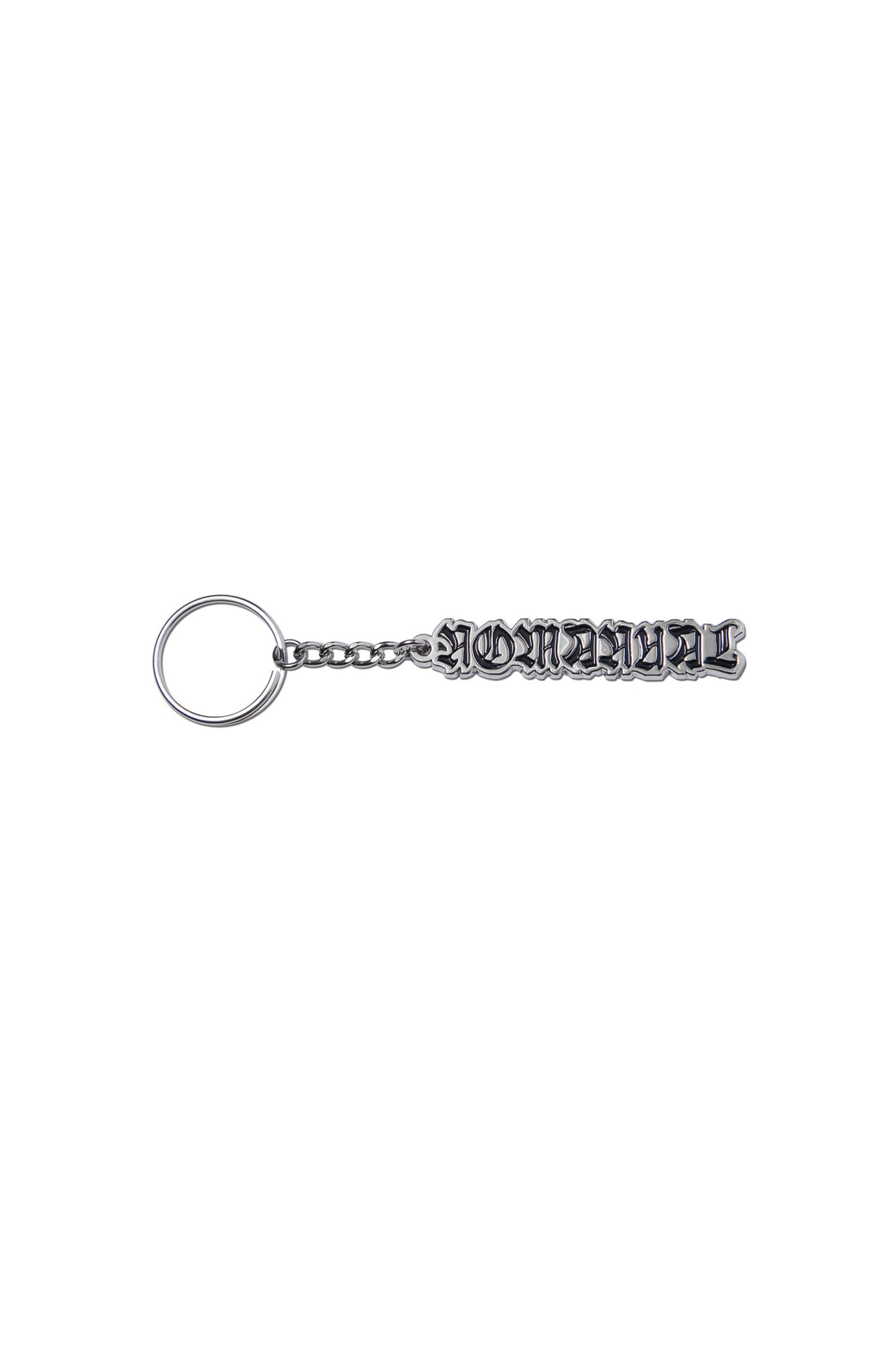 NOMANUAL - 기타소품 - [노매뉴얼] BLACKLETTER METAL KEYRING  - SILVER