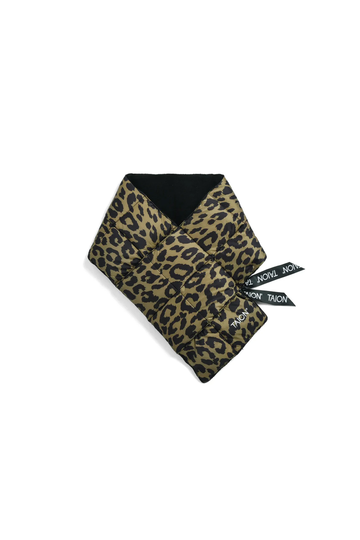 TAION - 스카프/머플러 - [타이온] BASIC DOWN SCARF 베이직 다운 스카프 - LEOPARD