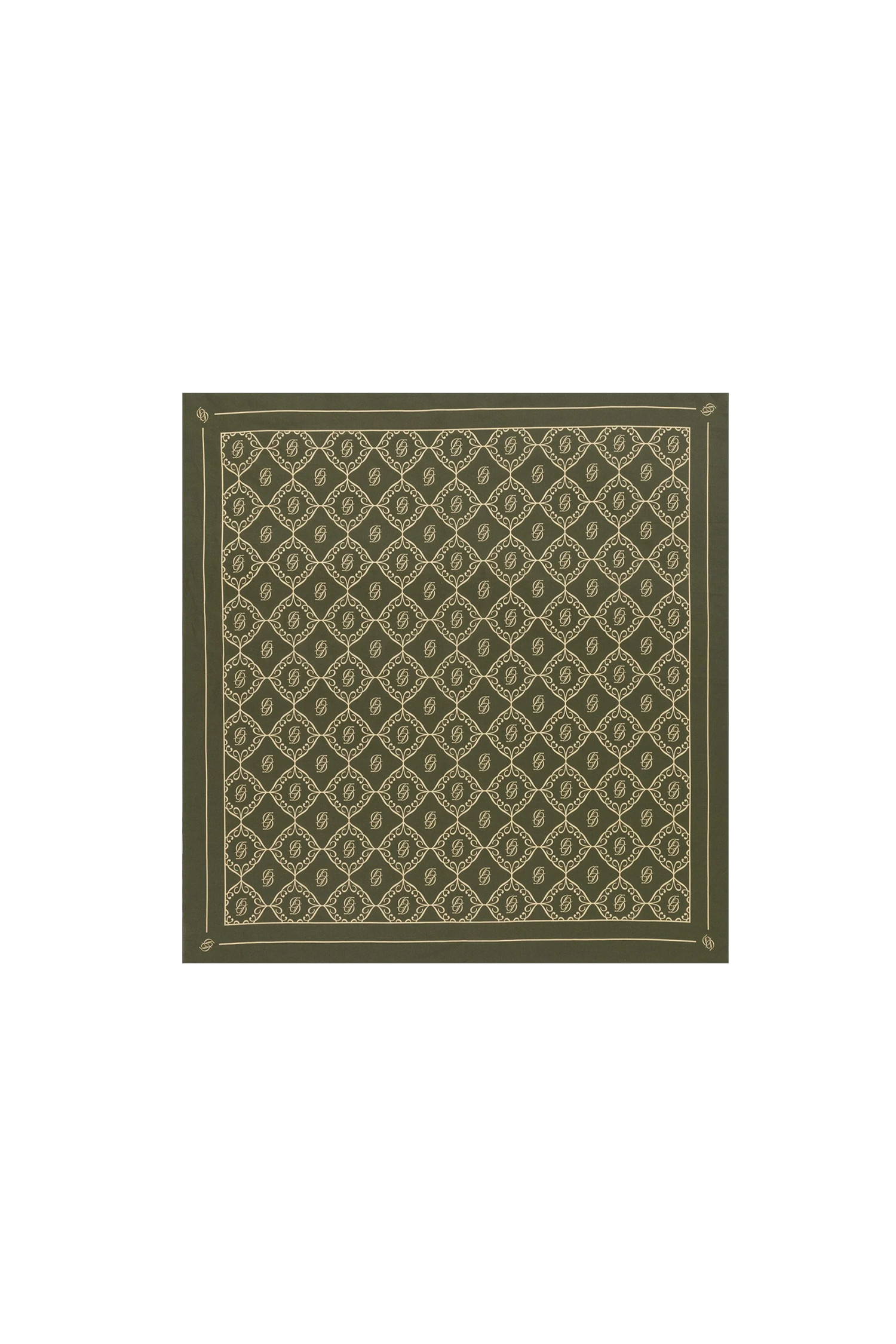 DROLE DE MONSIEUR - 스카프/머플러 - [드롤드무슈] Le Foulard Monogramme 르 풀라르 모노그램 - KHAKI