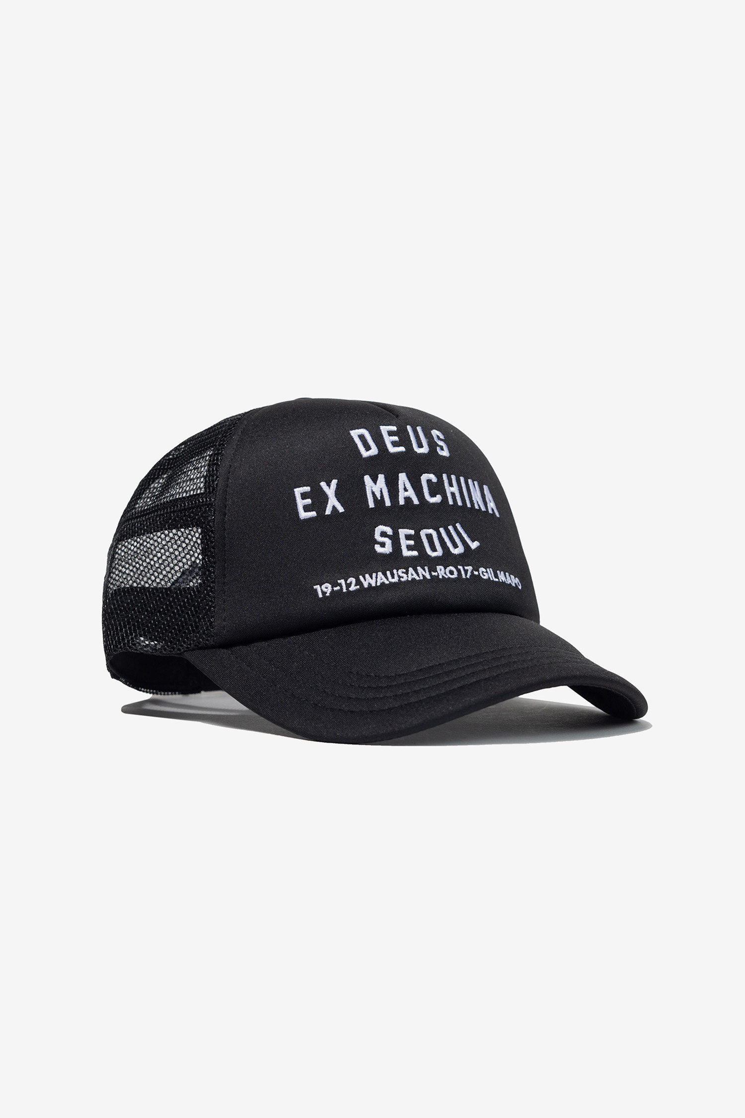 DEUS EX MACHINA - 모자 - [데우스서울] SEOUL ADDRESS TRUCKER 서울 어드레스 트러커 - BLACK