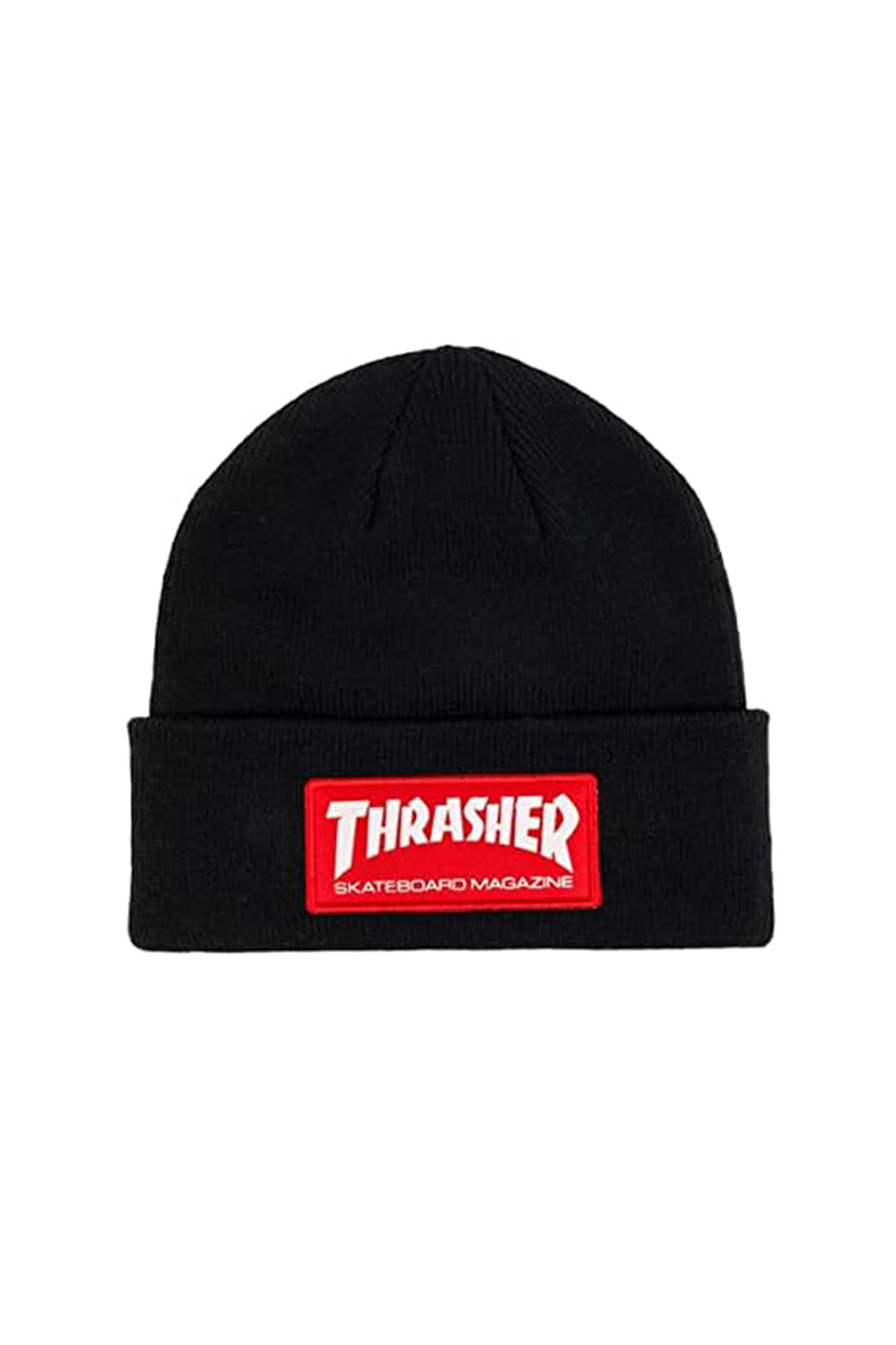 THRASHER - 모자 - [트레셔] SKATE MAG PATCH BEANIE BLACK