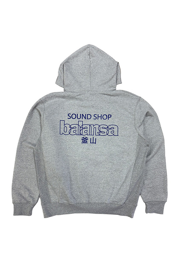 BALANSA SSB logo hoodie (heather gray/navy)/韓国 パーカー BALANSA SSB logo hoodie (gray/black)/韓国 フーディー BALANSA