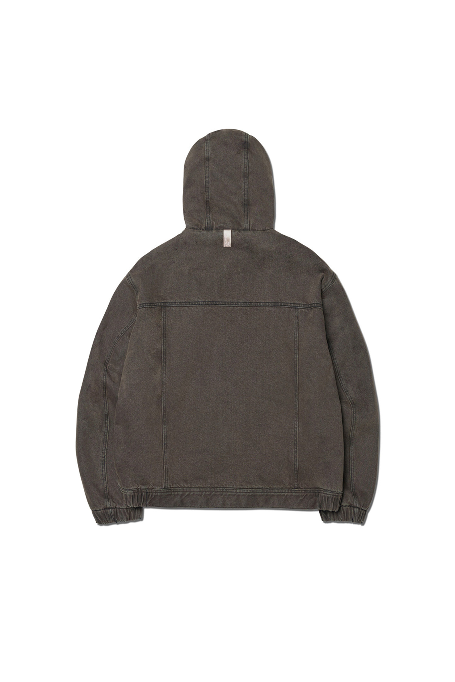 NOMANUAL - 후디 - [노매뉴얼] W.D HOODED ZIP-UP JACKET - WASHED BROWN 