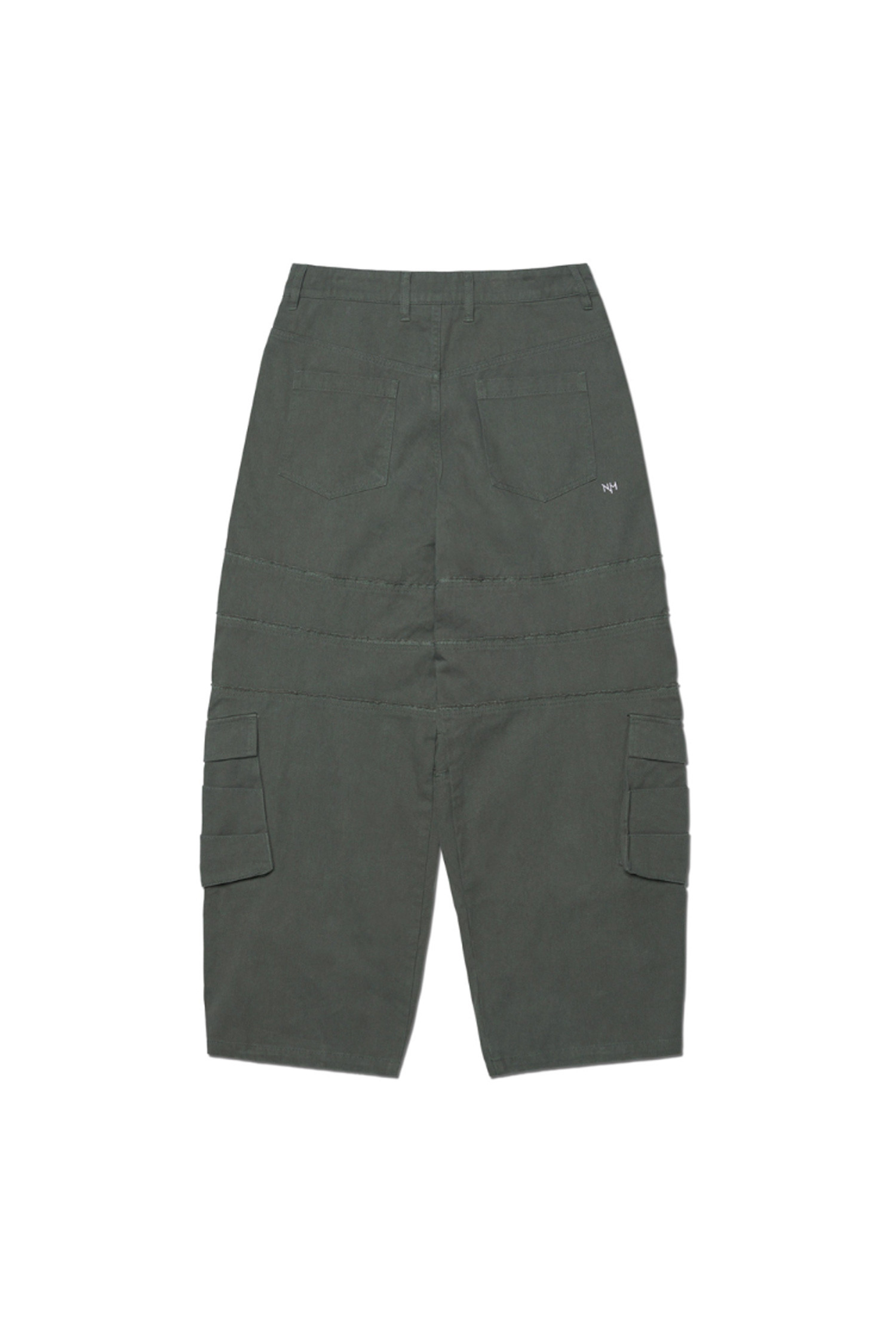 NOMANUAL - 데님 - [노매뉴얼] R.D WIDE CARGO PANTS - DEEP KHAKI