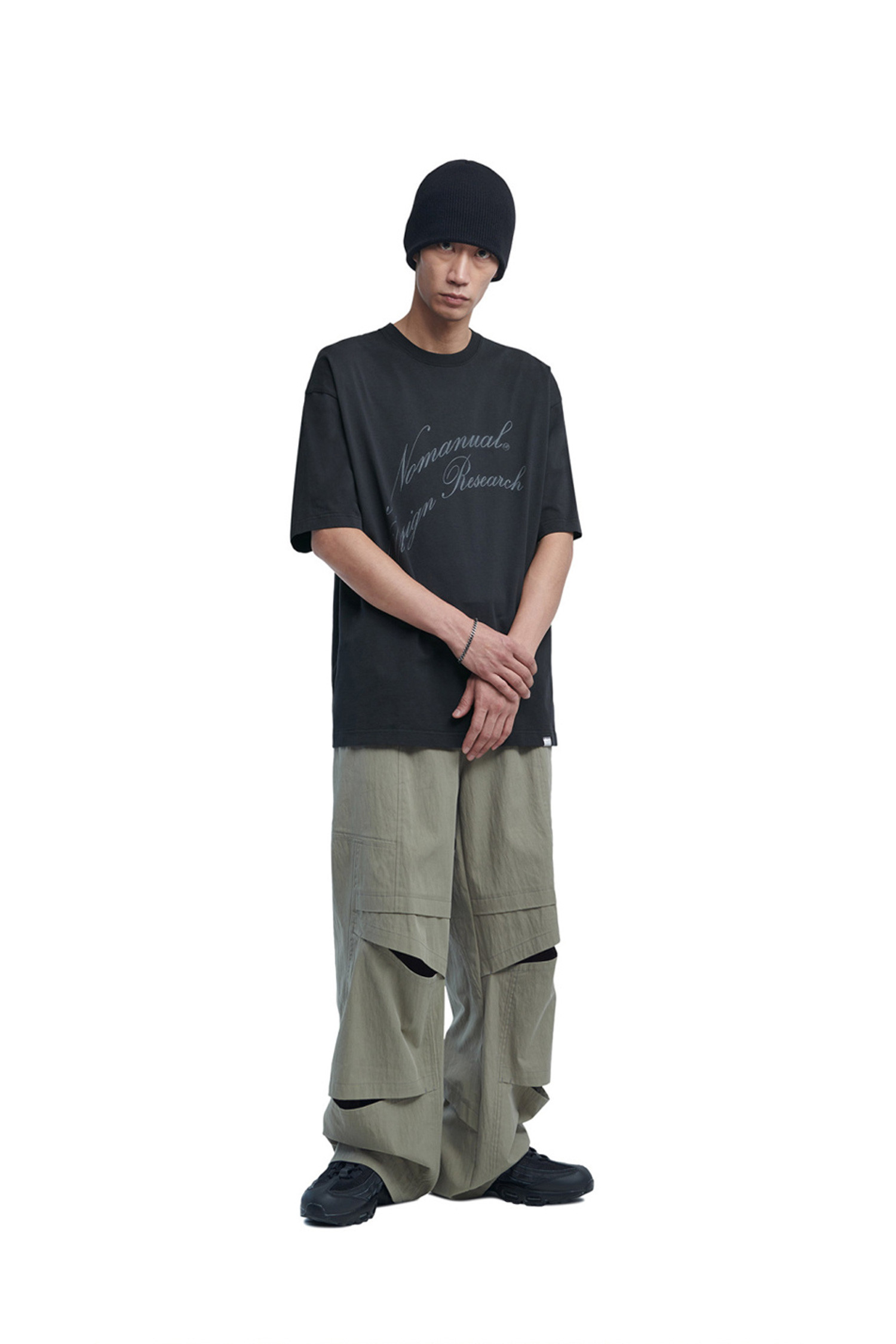 NOMANUAL - 캐주얼팬츠 - [노매뉴얼] VENTILATION FIELD PANTS  벤틸레이션 필드 팬츠 - KHAKI GRAY 