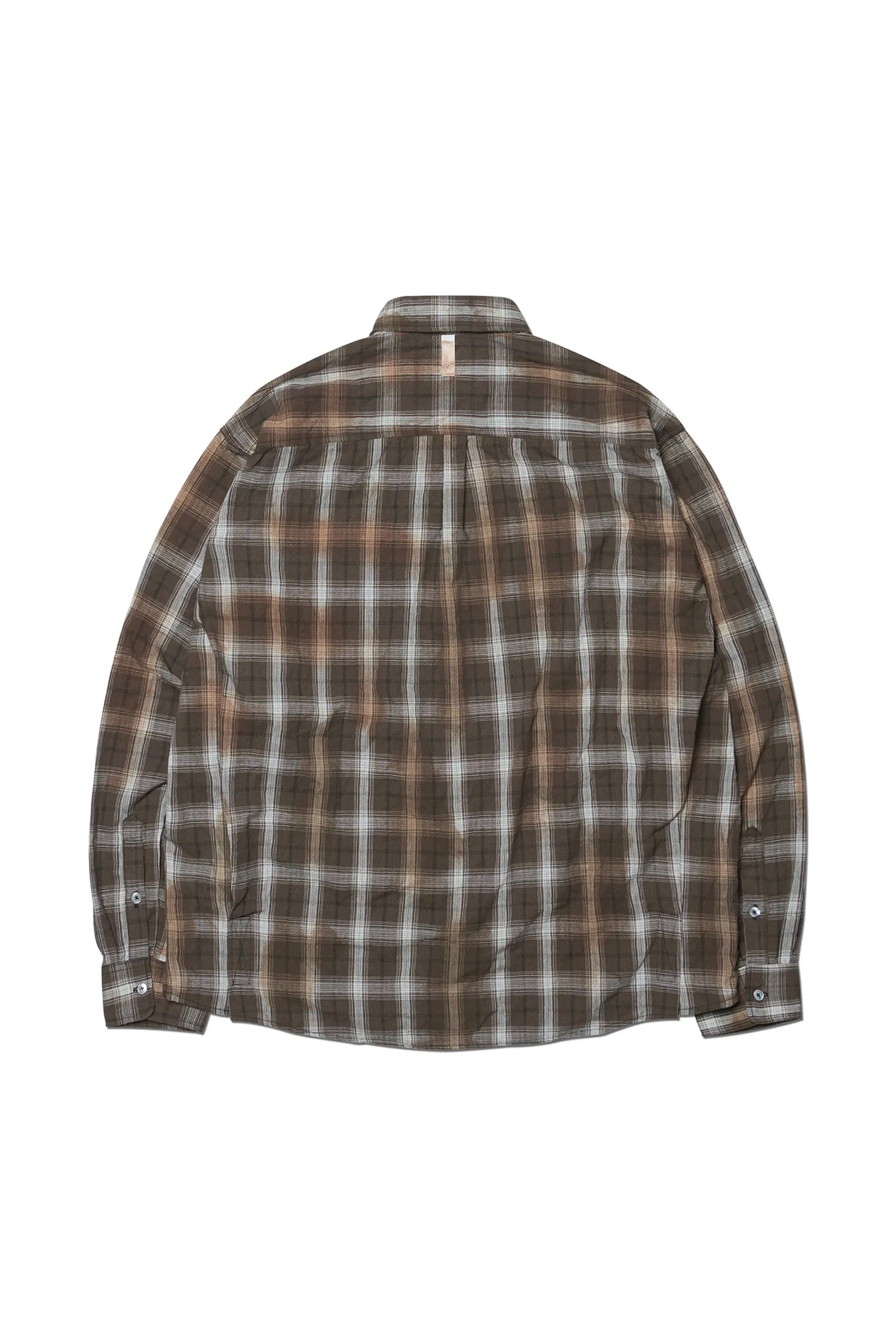 NOMANUAL - 긴팔셔츠 - [노매뉴얼] O.D CHECK SHIRT - BROWN