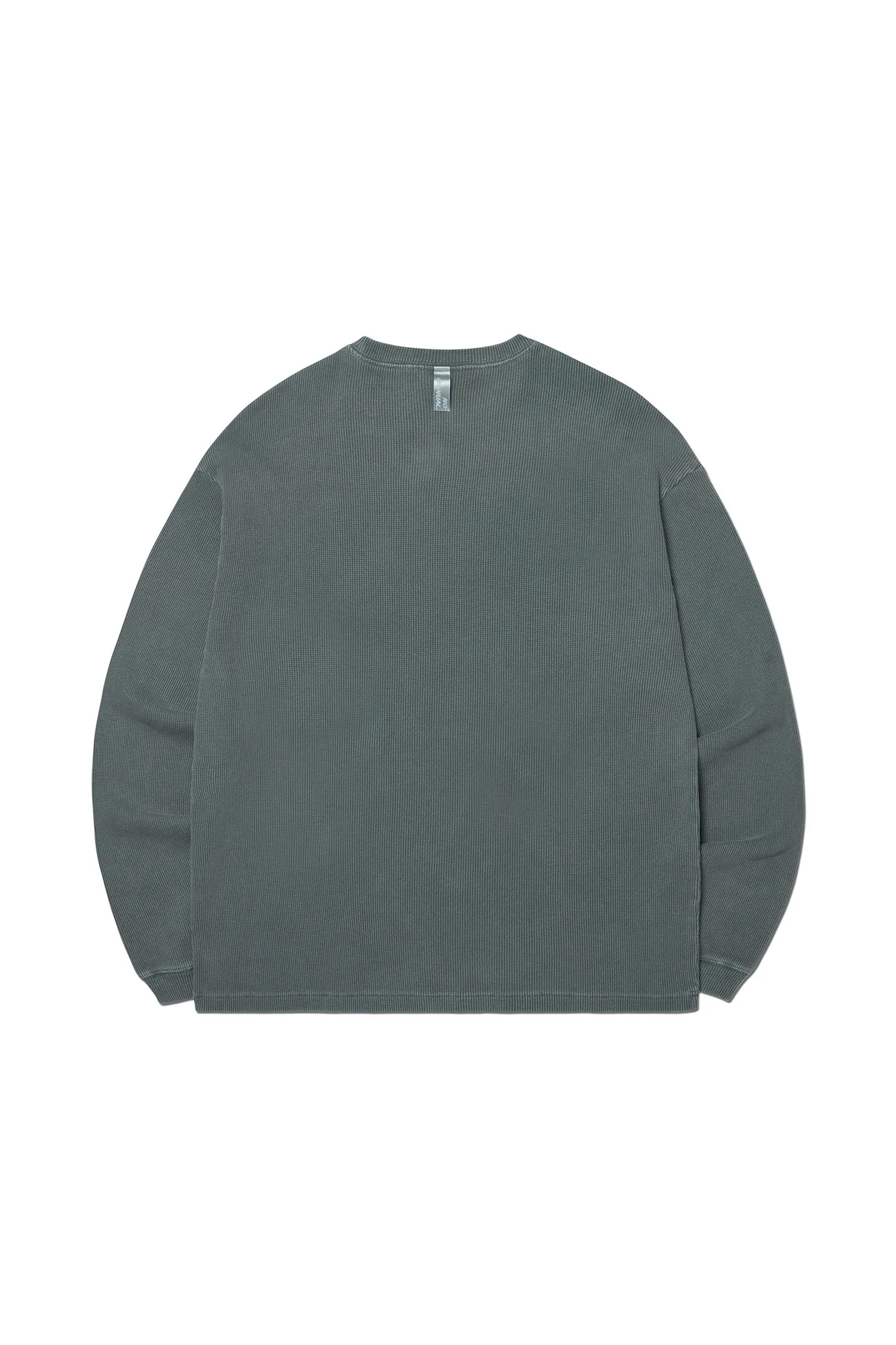 NOMANUAL - 긴팔티셔츠 - [노매뉴얼] A.W WAFFLE LONG SLEEVE TEE - KHAKI GRAY