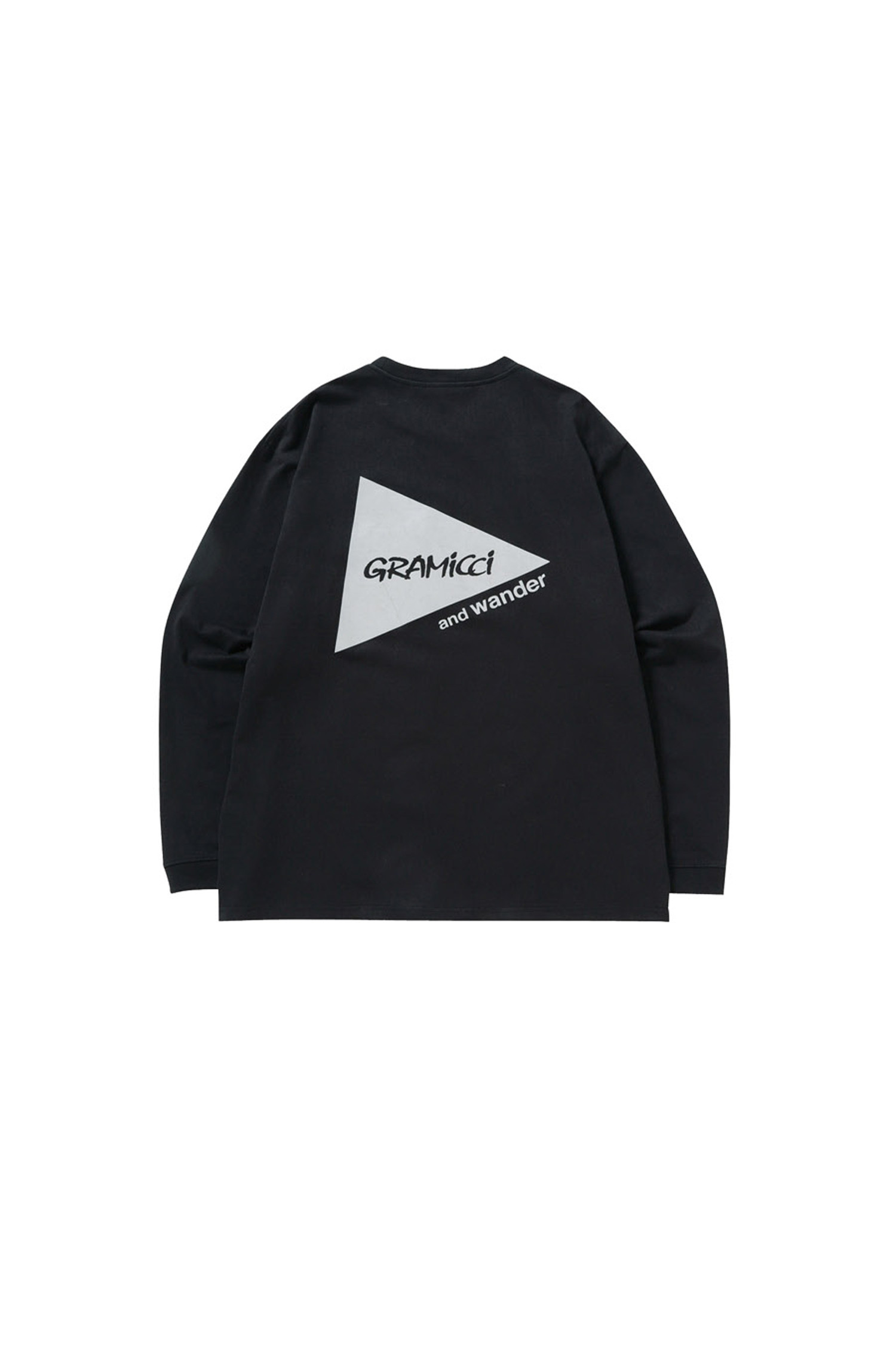 GRAMICCI - 긴팔티셔츠 - [그라미치X앤드원더] BACKPRINT L/S TEE 백프린트 롱 슬리브 티 - BLACK