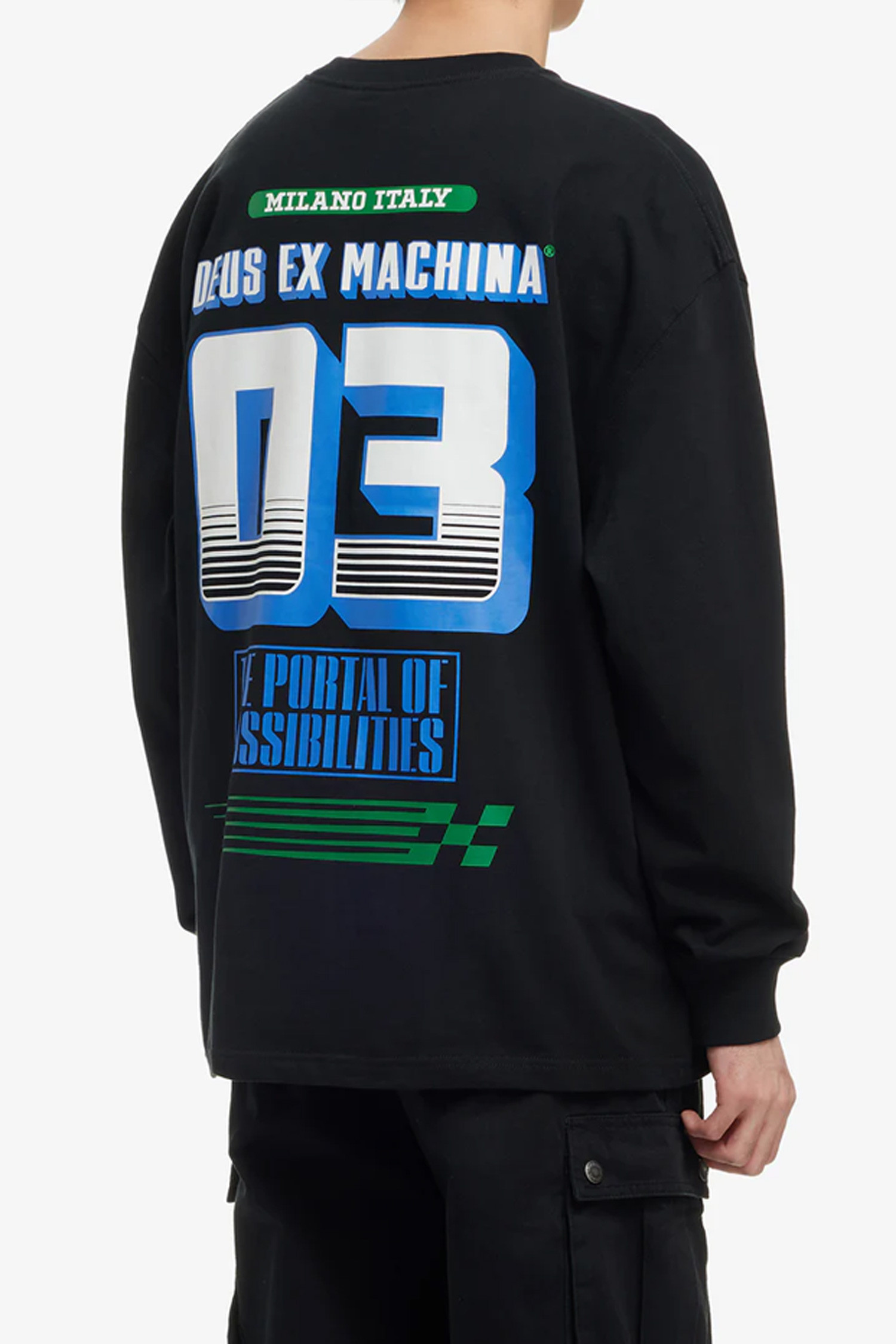 DEUS EX MACHINA - 긴팔티셔츠 - [데우스] CAMPAIGN LS TEE 캠페인 LS 티셔츠 - BLACK