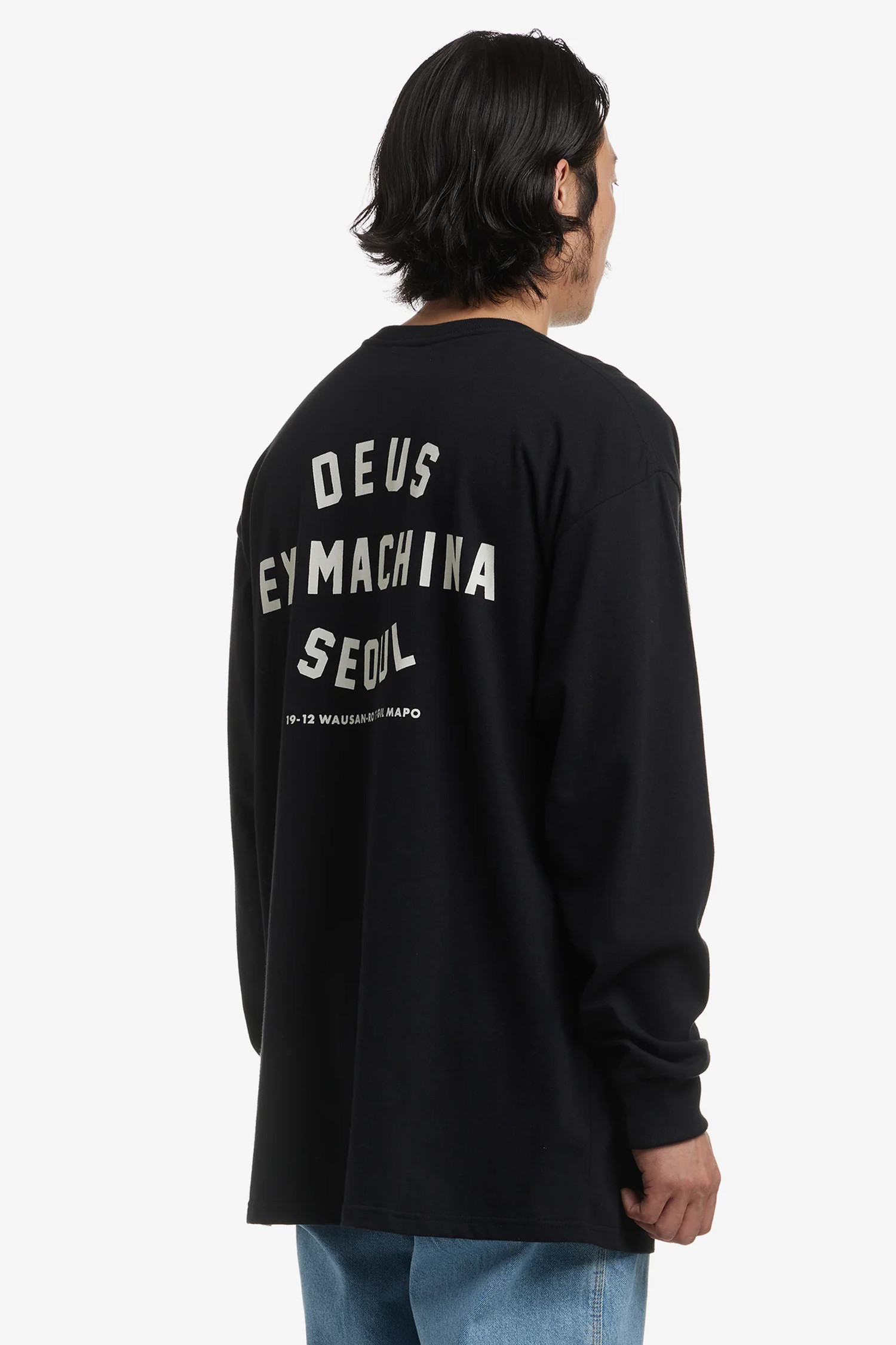 DEUS EX MACHINA - 긴팔티셔츠 - [데우스서울] SEOUL L/S TEE 서울 긴팔 티셔츠 - BLACK