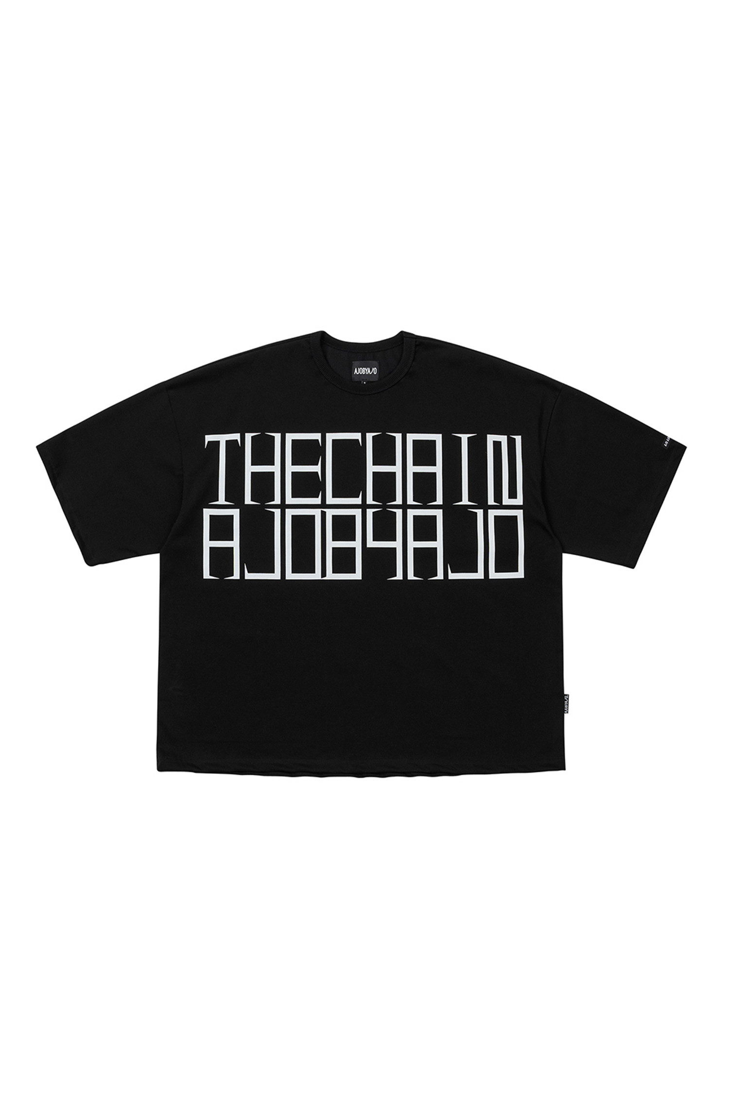 AJOBYAJO - 반팔티셔츠 - [아조바이아조] THE CHAIN T-Shirt 더 체인 반팔 티셔츠 - BLACK