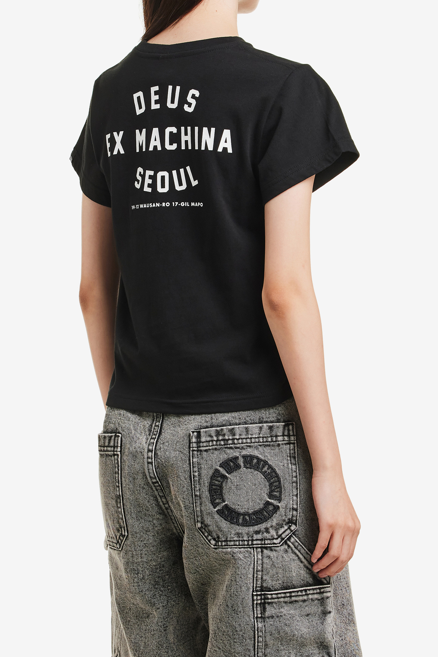 DEUS EX MACHINA - 반팔티셔츠 - [데우스서울] KIDS COLLEGE SEOUL TEE 키즈 컬리지 서울 반팔티셔츠 - BLACK