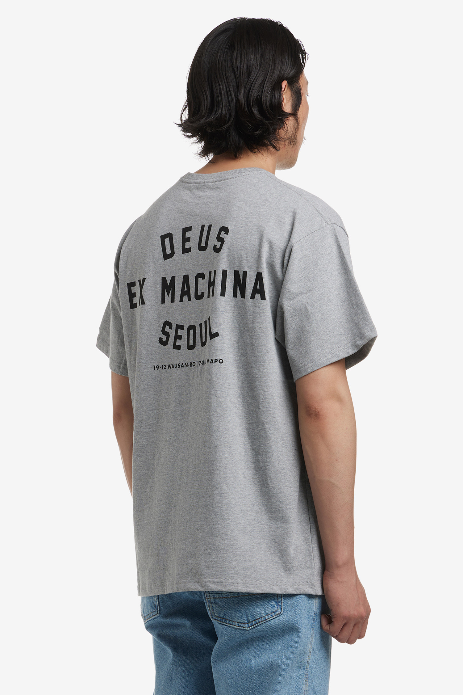 DEUS EX MACHINA - 반팔티셔츠 - [데우스서울] SEOUL COLLEGE TEE 서울 컬리지 티셔츠 - GREY MARLE