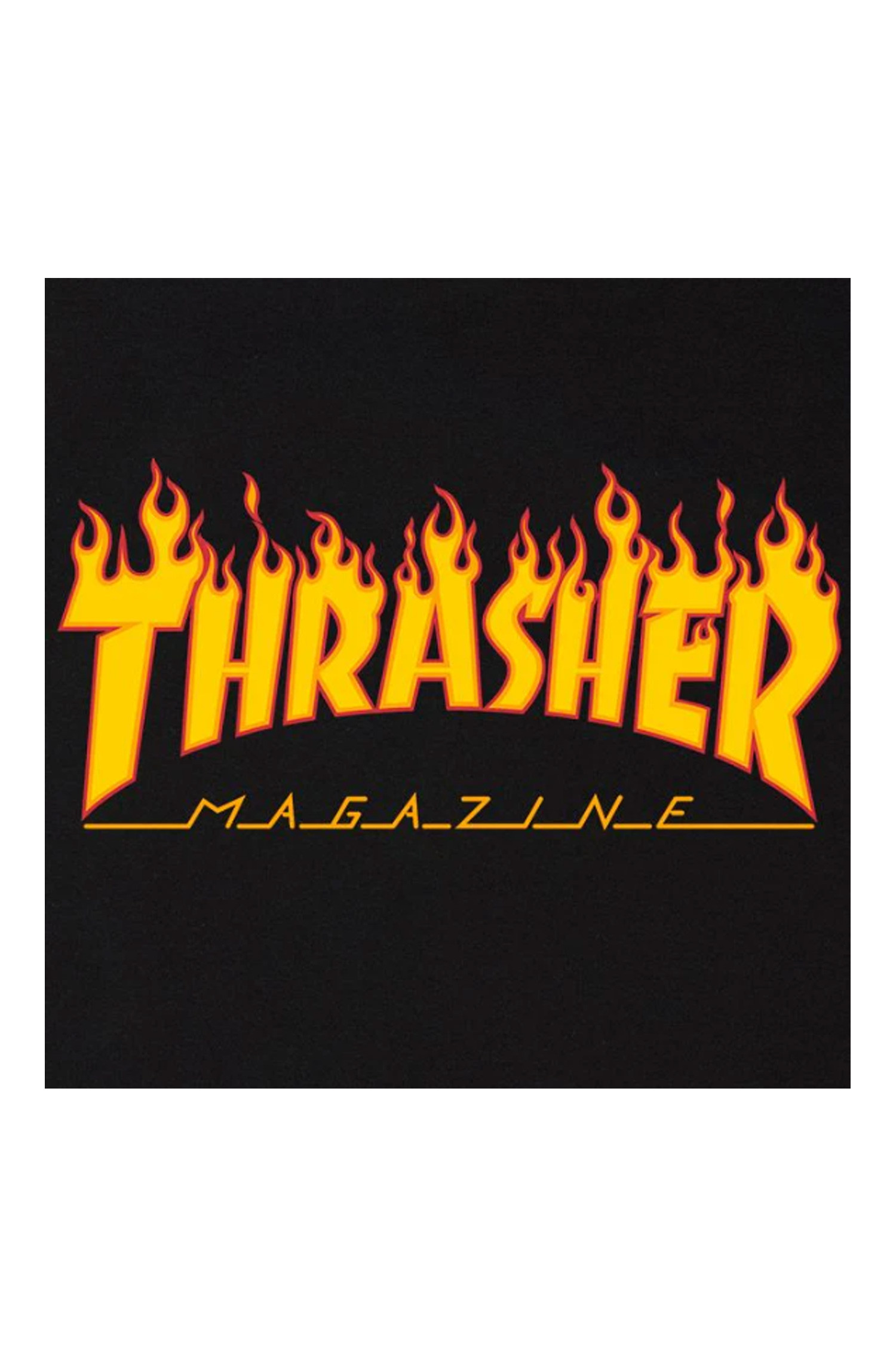 THRASHER - 반팔티셔츠 - [트레셔] FLAME LOGO T-SHIRT BLACK