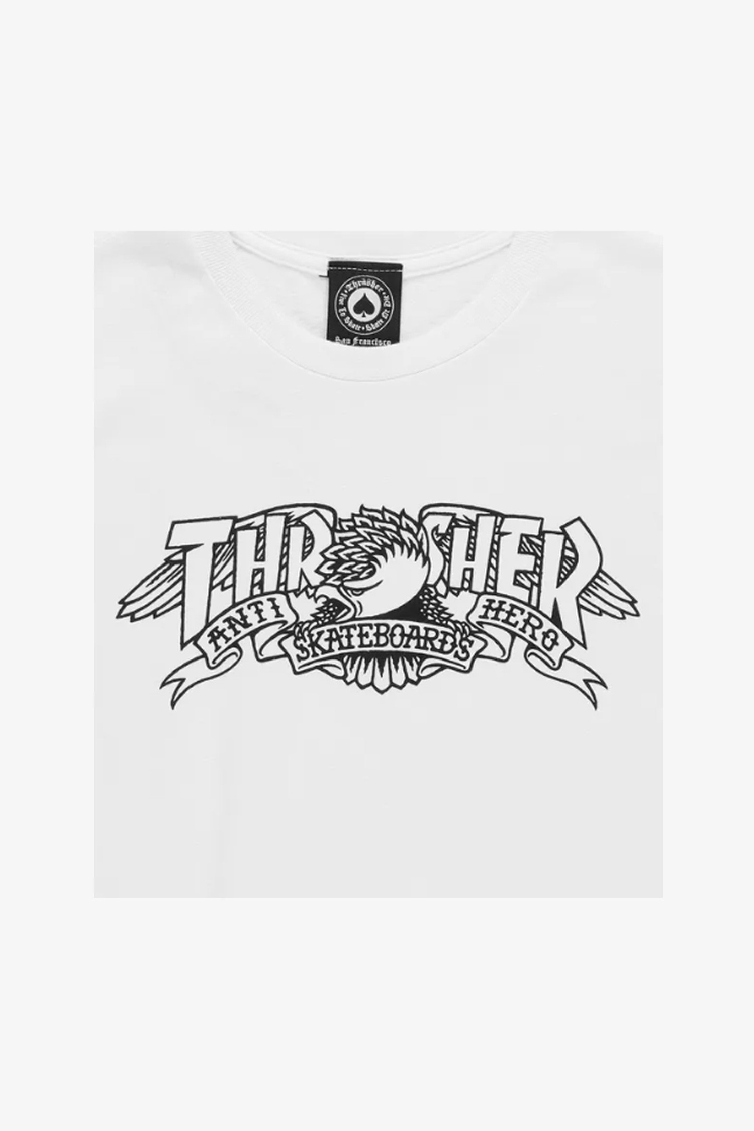 THRASHER - 반팔티셔츠 - [트레셔X안티히어로] MAG BANNER T-SHIRT WHITE