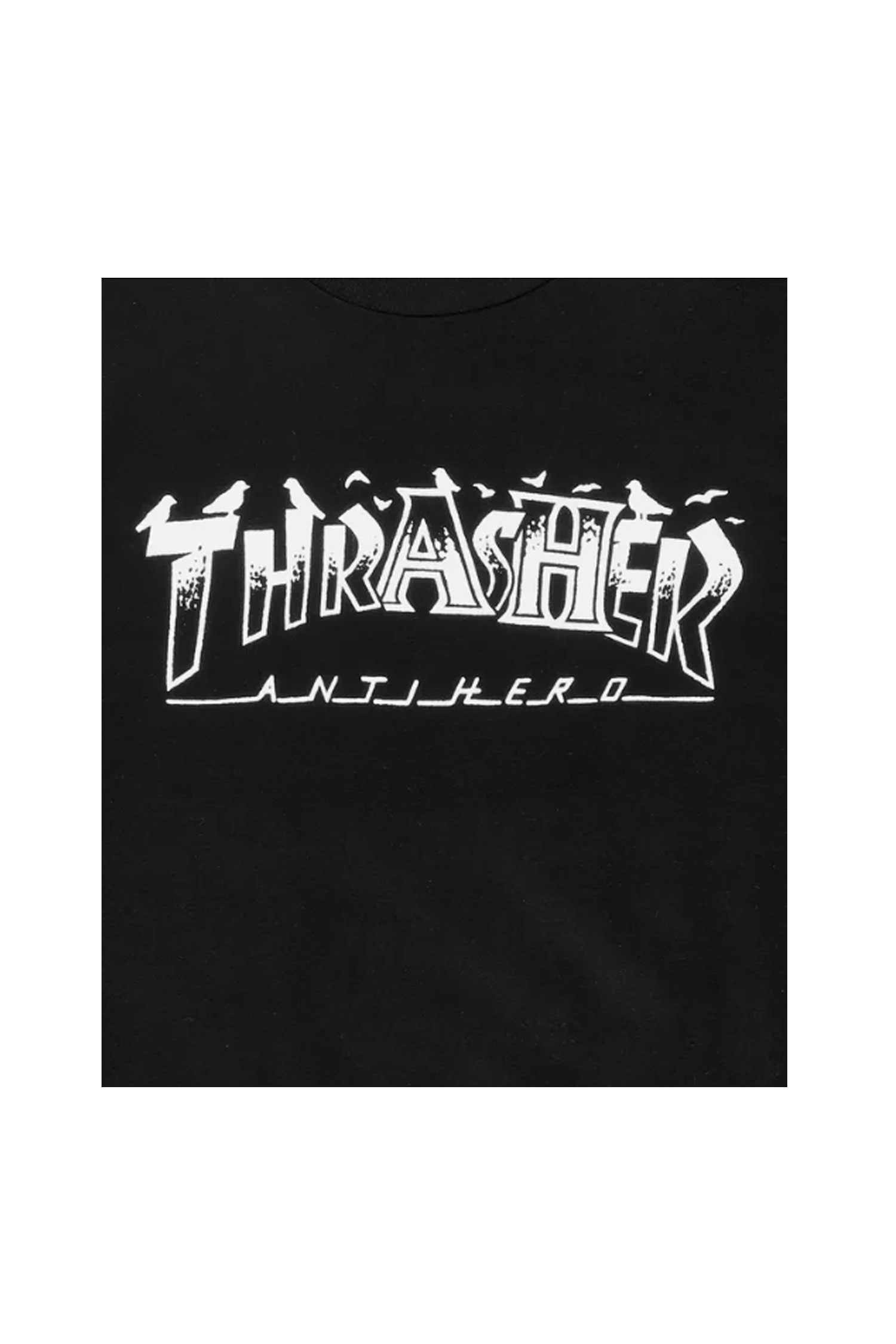 THRASHER - 반팔티셔츠 - [트레셔X안티히어로] PIGEON MAG T-SHIRT BLACK