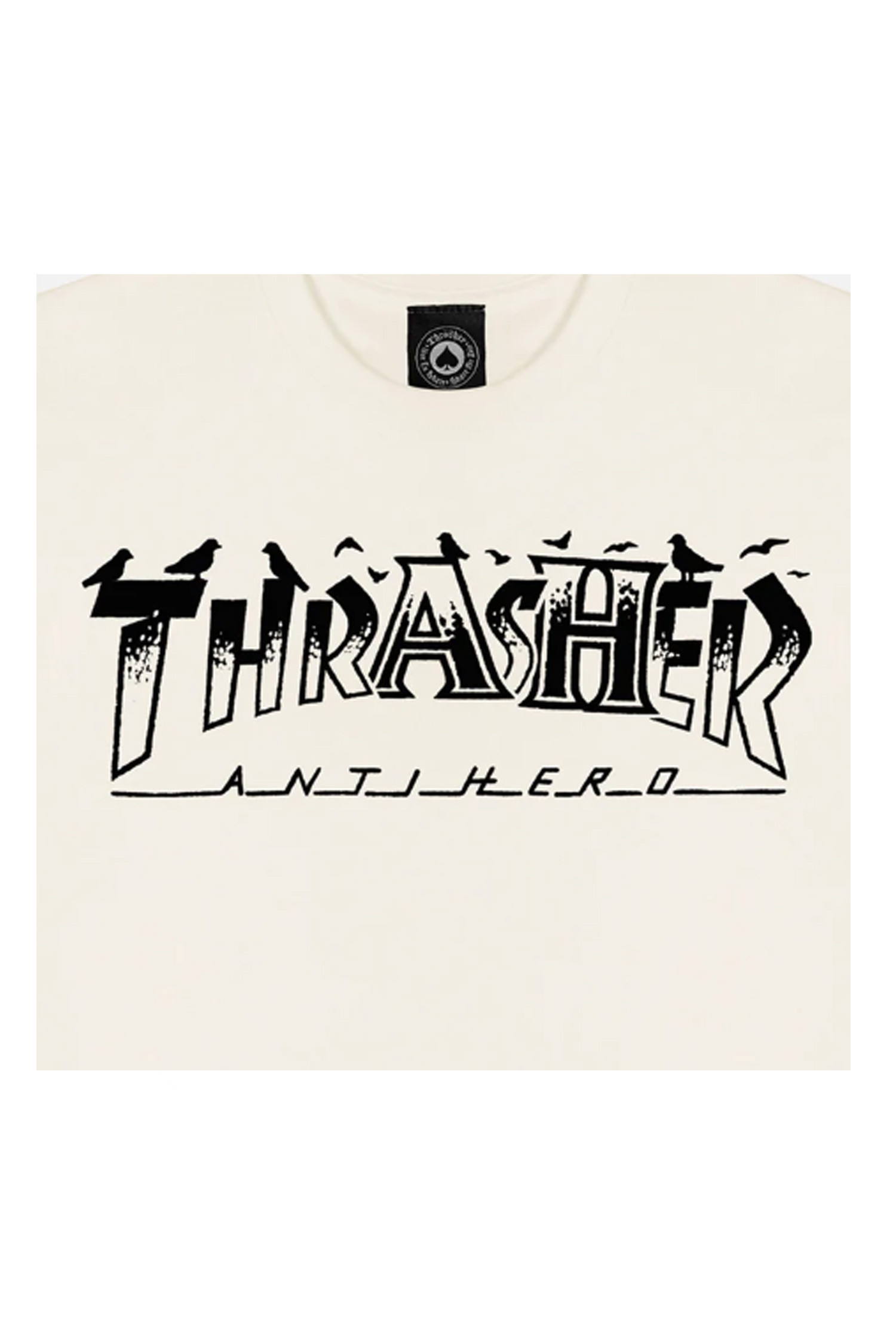 THRASHER - 반팔티셔츠 - [트레셔X안티히어로] PIGEON MAG T-SHIRT NATURAL