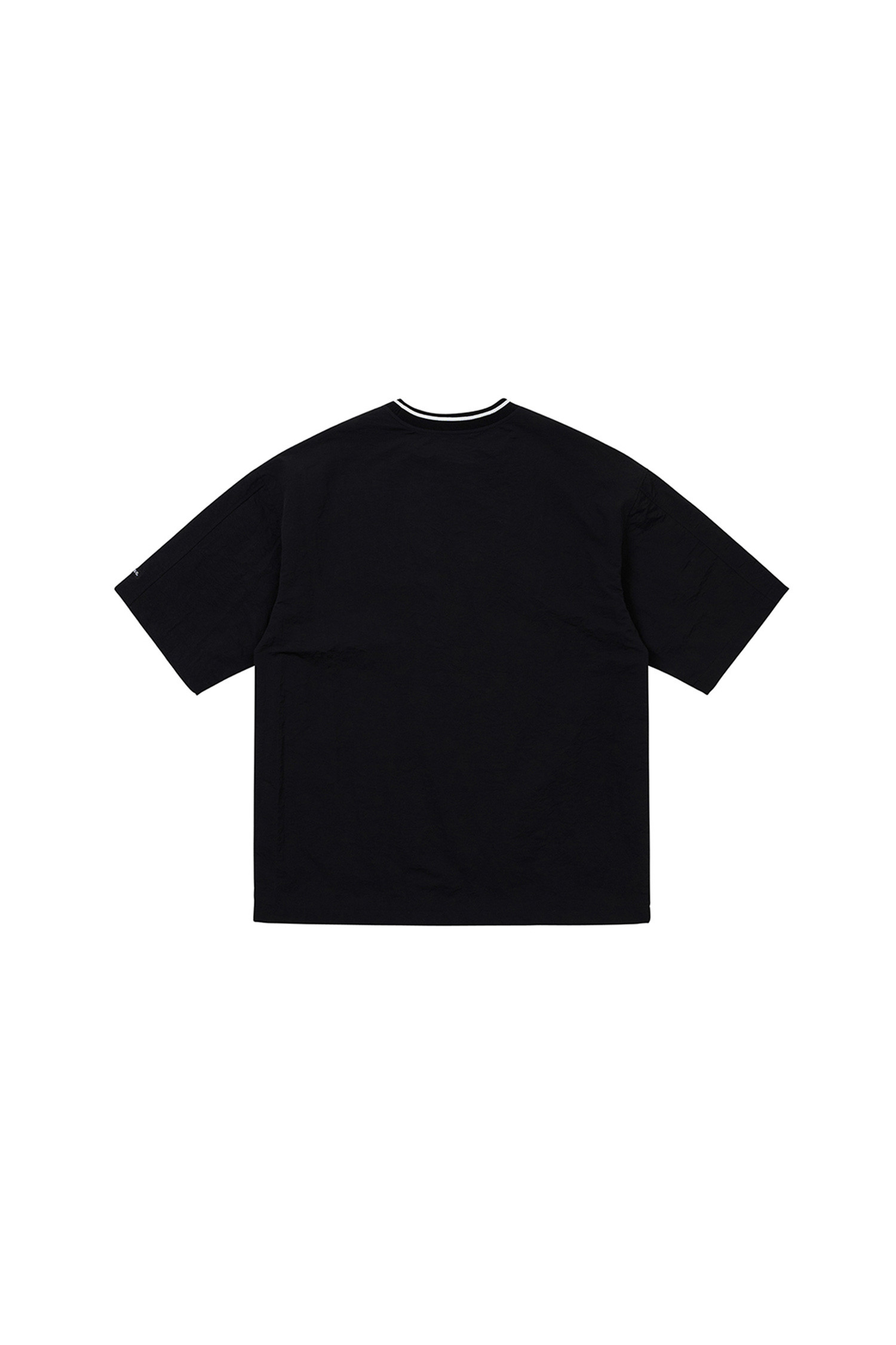 AJOBYAJO - 반팔티셔츠 - [아조바이아조] Total Logo Nylon T-Shirt 토탈 로고 나일론 티셔츠 - BLACK