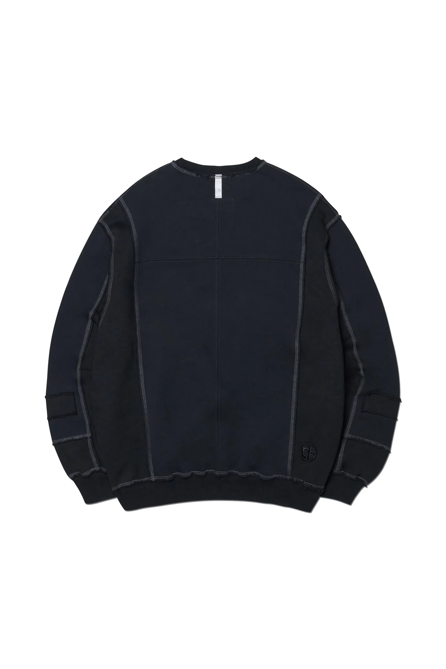 NOMANUAL - 스웻셔츠 - [노매뉴얼] RAW EDGE C.B SWEATSHIRTS - BLACK