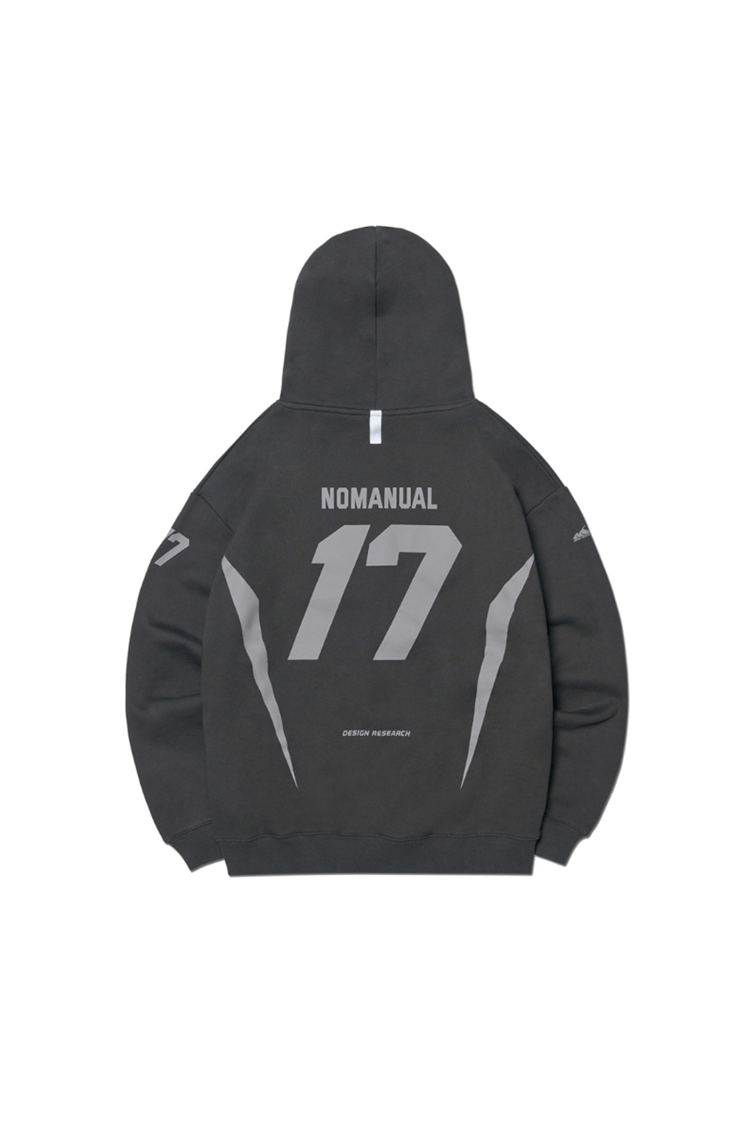 NOMANUAL - 후디 - [노매뉴얼] 17 FOOTBALL HOODIE  - CHARCOAL