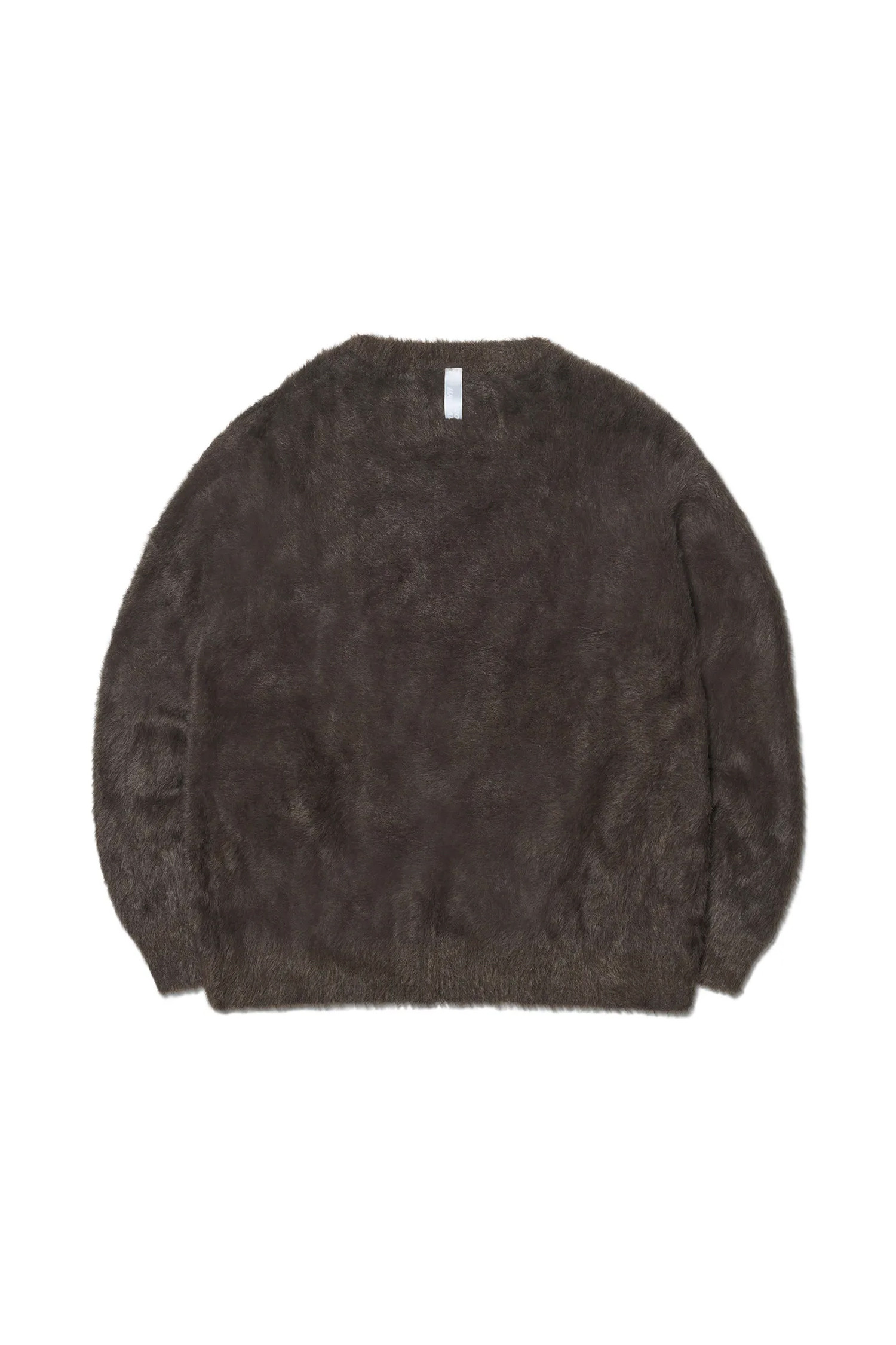 NOMANUAL - 스웨터 - [노매뉴얼] CROPPED HAIRY KNIT - BROWN