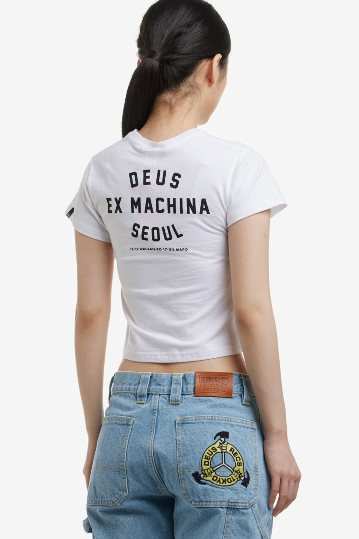 DEUS EX MACHINA - 반소매 티셔츠 - [데우스] KIDS COLLEGE SEOUL TEE 키즈 컬리지 서울 티셔츠 - WHITE