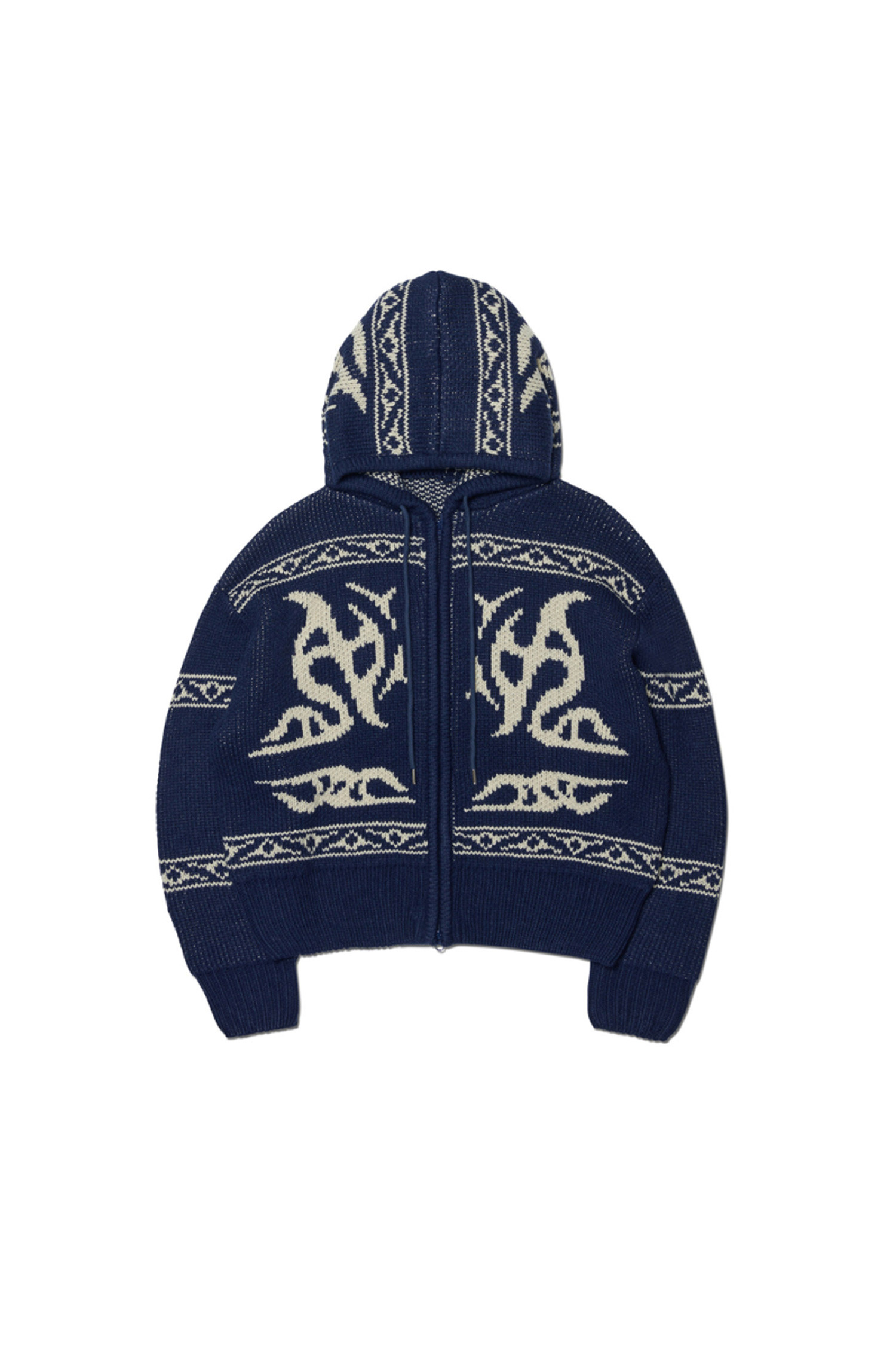 [노매뉴얼] COWICHAN HOODED ZIP-UP - NAVY