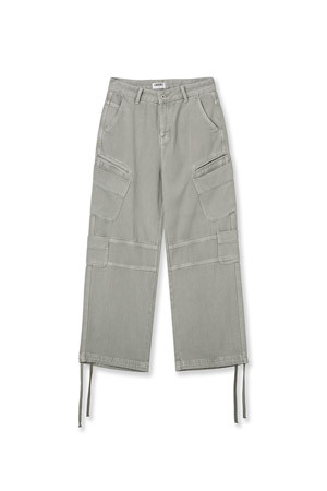 [AEAE] CARGO DENIM PANTS - ASH