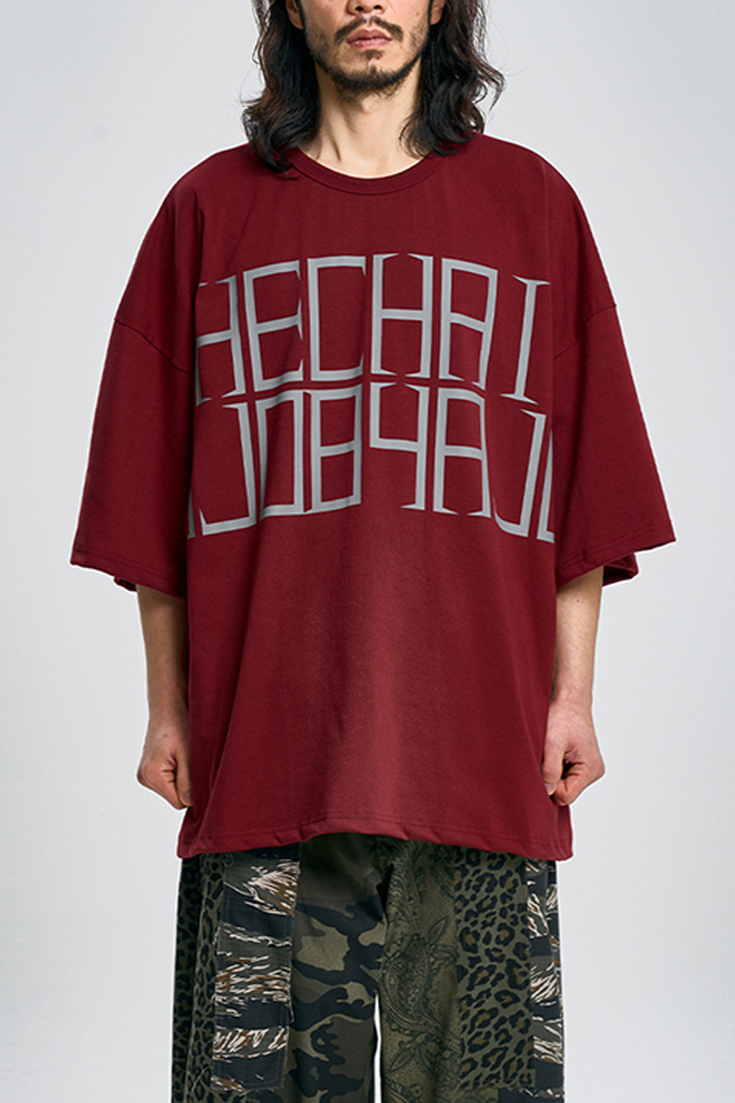 [아조바이아조] THE CHAIN T-Shirt 더 체인 반팔 티셔츠 - BURGUNDY