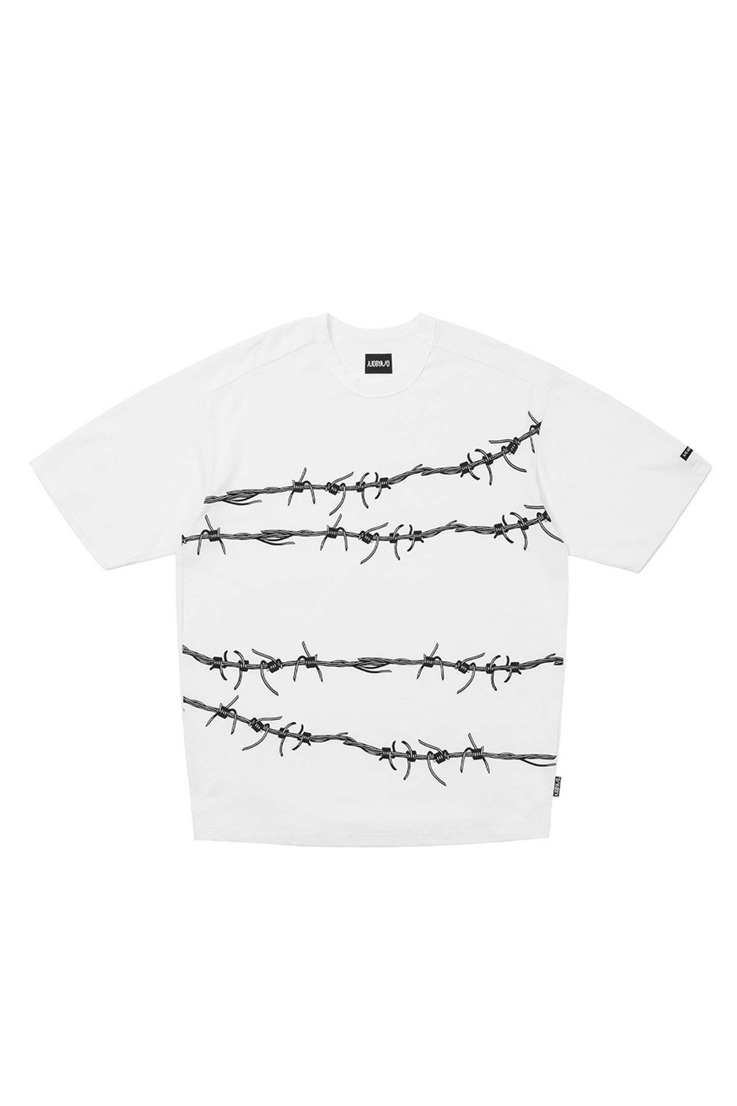 [아조바이아조] 철조망 티셔츠 - 화이트