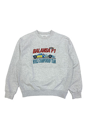 [발란사] BALANSA F-1 CREWNECK 에프원 크루넥 - ASH GRAY