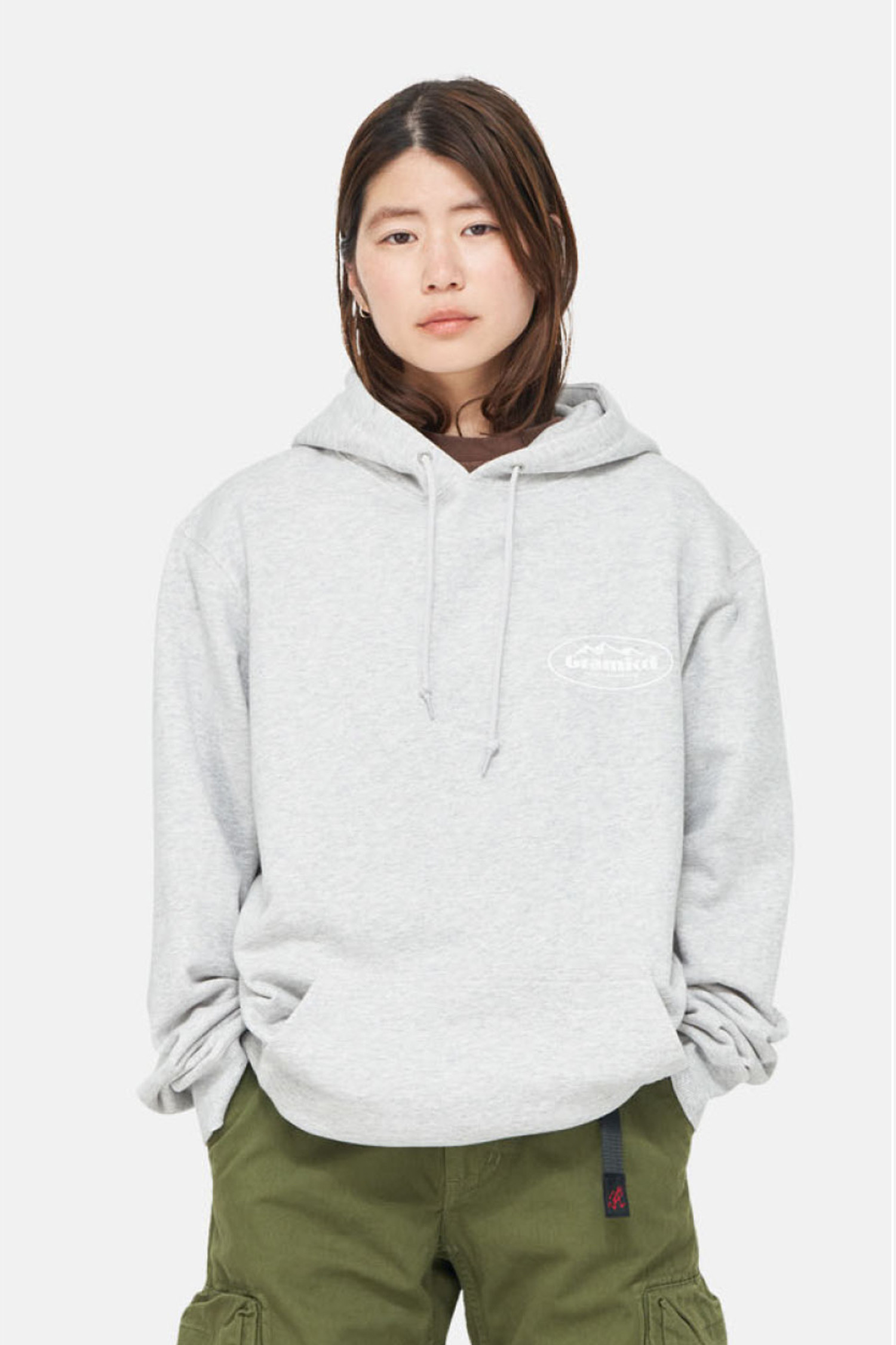 [그라미치] MOUNTAINEERING HOODED SWEATSHIRT 마운티니어링 후디드 스웻셔츠 - GREY HEATHER