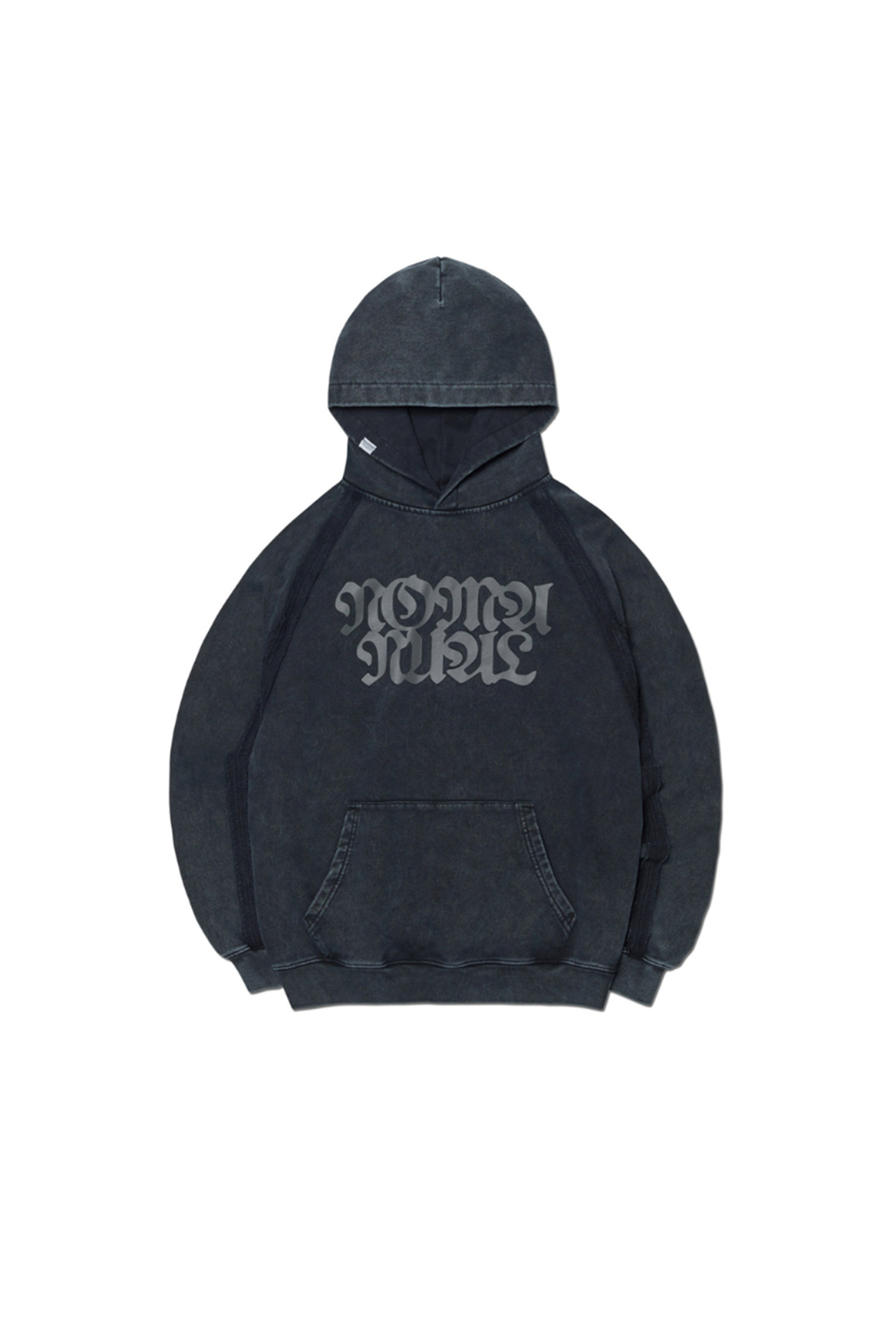 [노매뉴얼] R.S RAW EDGE HOODIE - WASHED BLACK