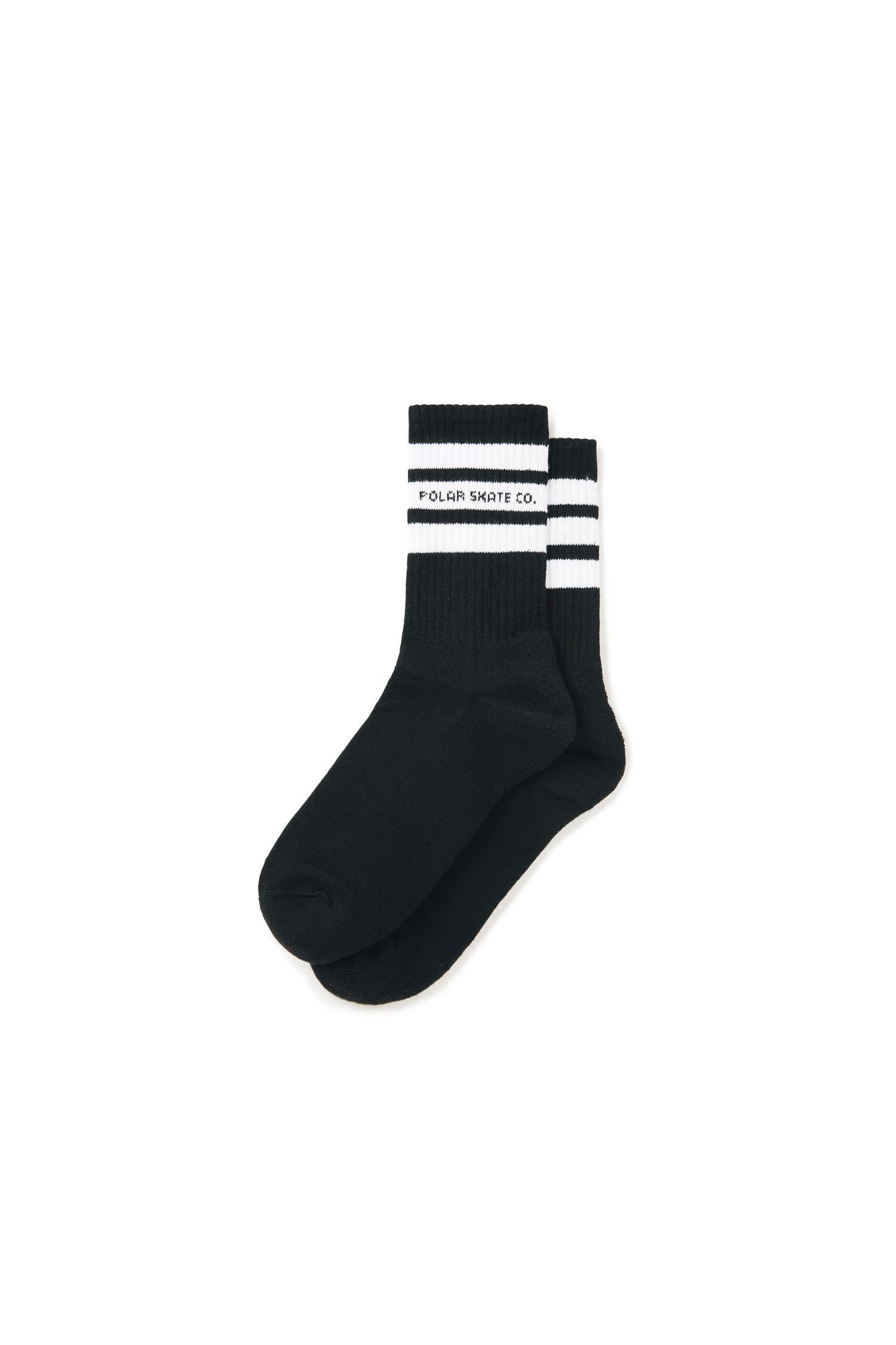 [폴라스케이트] Rib Socks Fat Stripe 립 삭스 팻 스트라이프 - Black