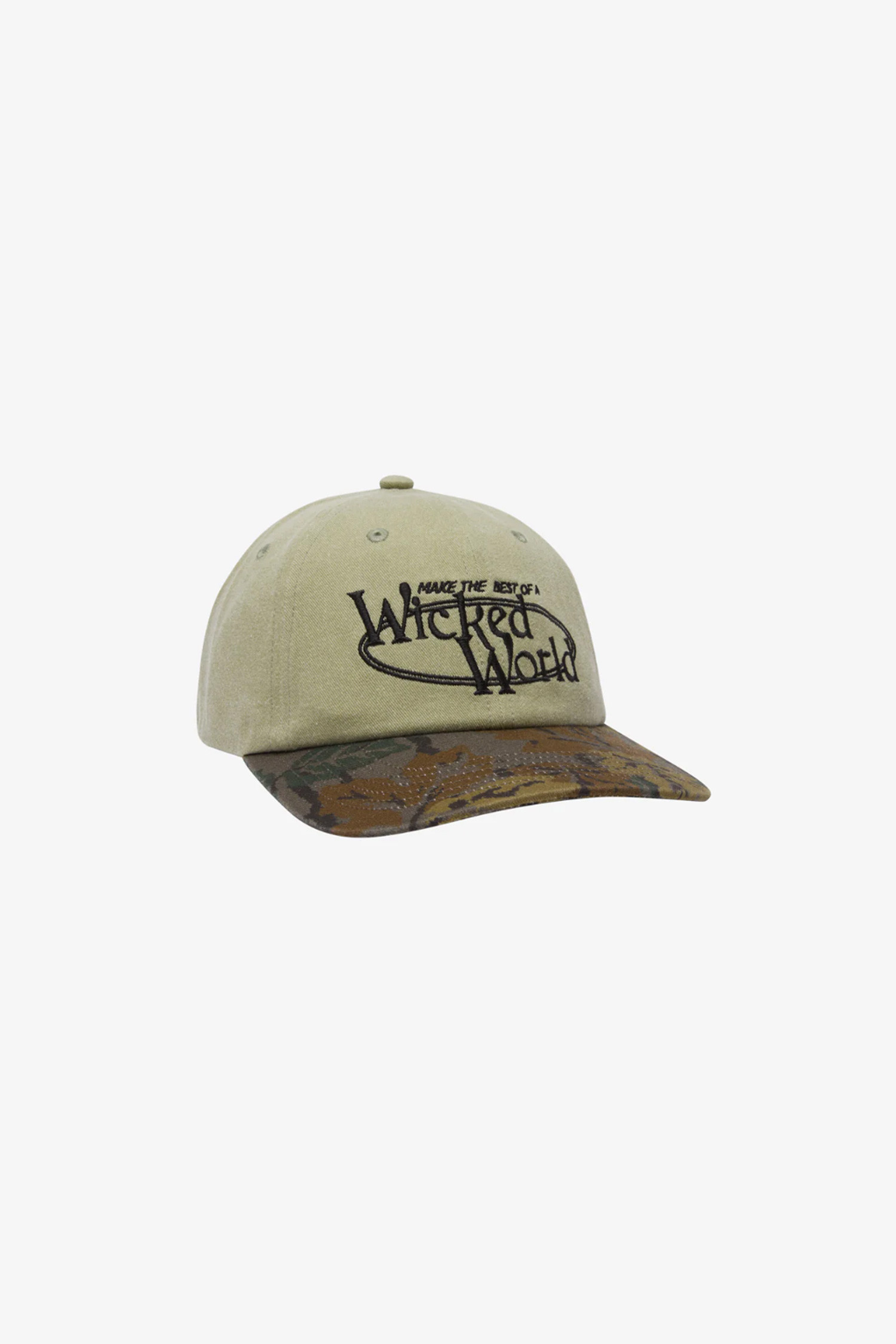 [오베이] PIGMENT WICKED WORLD 6 PANEL VELCRO BACK 피그먼트 위키드 월드 6 패널 벨크로 백 - PIGMENT KHAKI MULTI