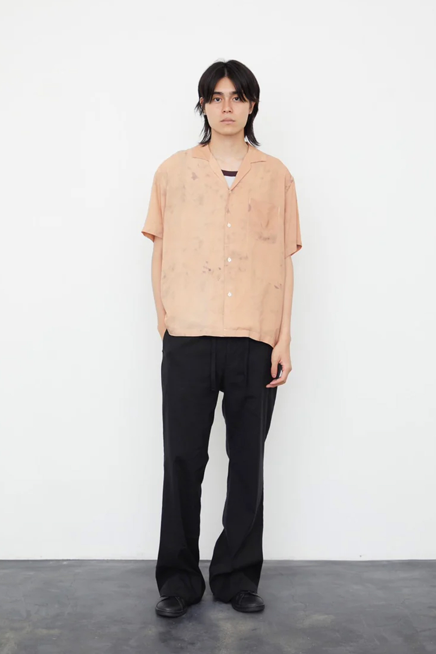 [SOE] Wine Stain H/S Shirts 와인 스테인 H/S 셔츠 - PINK BEIGE