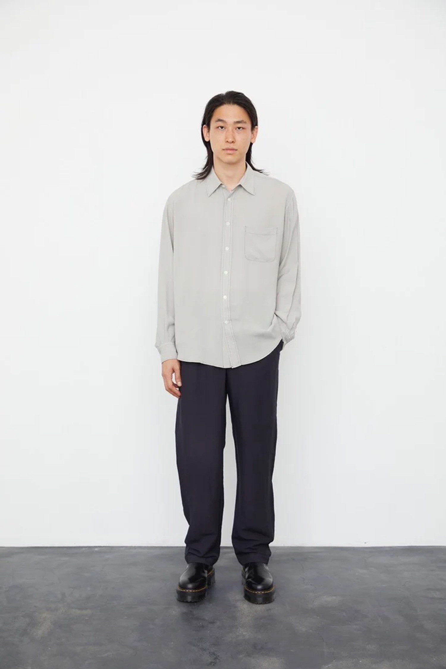 [SOE] Overdyed Stiching Shirts 오버다이드 스티칭 셔츠 - GRAY