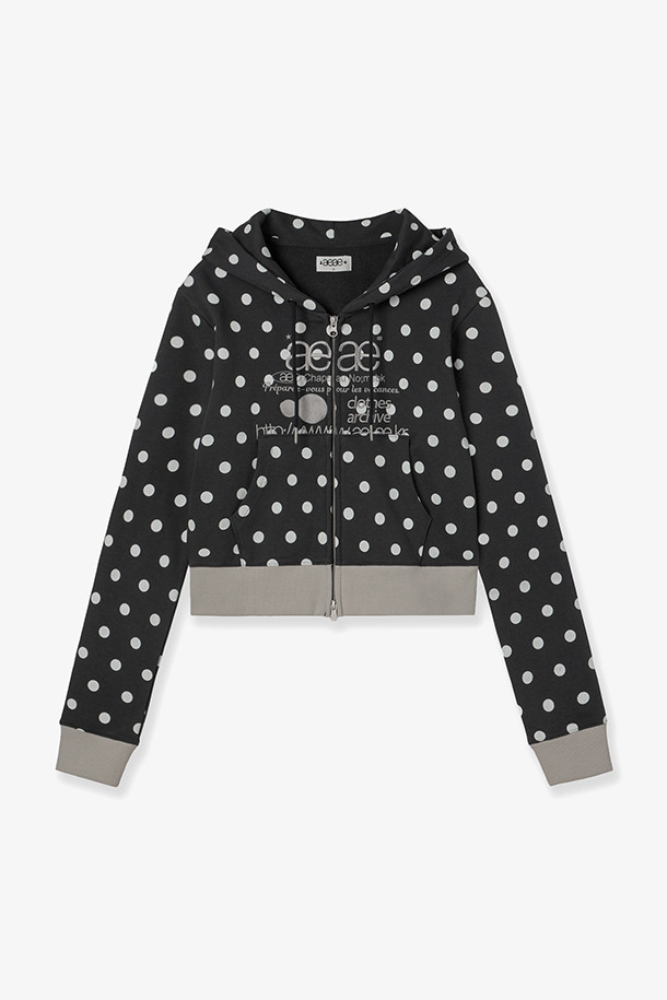 AEAE] WEB LOGO CROP HOOD ZIP UP 웹 로고 크롭 후드집업 - DOT
