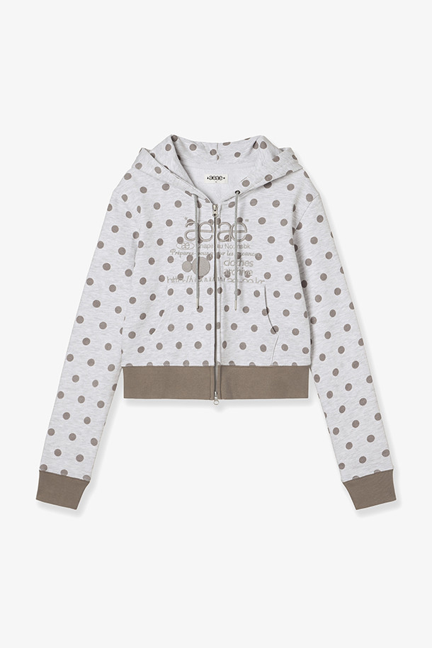 AEAE] WEB LOGO CROP HOOD ZIP UP 웹 로고 크롭 후드집업 - DOT