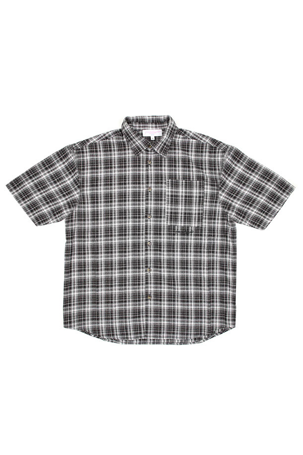 YARDSALE - 반팔셔츠 - [야드세일] Faded Plaid Shirt 페이디드 플래드 셔츠 - White