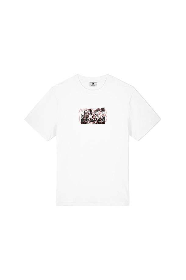 포에틱 Horses 티셔츠 - White는 말 프린트가 돋보이는 베이직 스타일의 티셔츠입니다. 봄, 여름에 어울리는 반소매 디자인으로, 가볍고 편안하게 착용할 수 있습니다. 일상복으로 활용하기 좋으며, 동네 마실룩이나 봄 소풍룩에 매치하여 캐주얼하고 미니멀한 스타일을 연출할 수 있습니다. 화이트 컬러로 어떤 하의에도 잘 어울려 폭넓은 스타일링이 가능하며, 말 모티프 디자인이 포인트입니다.