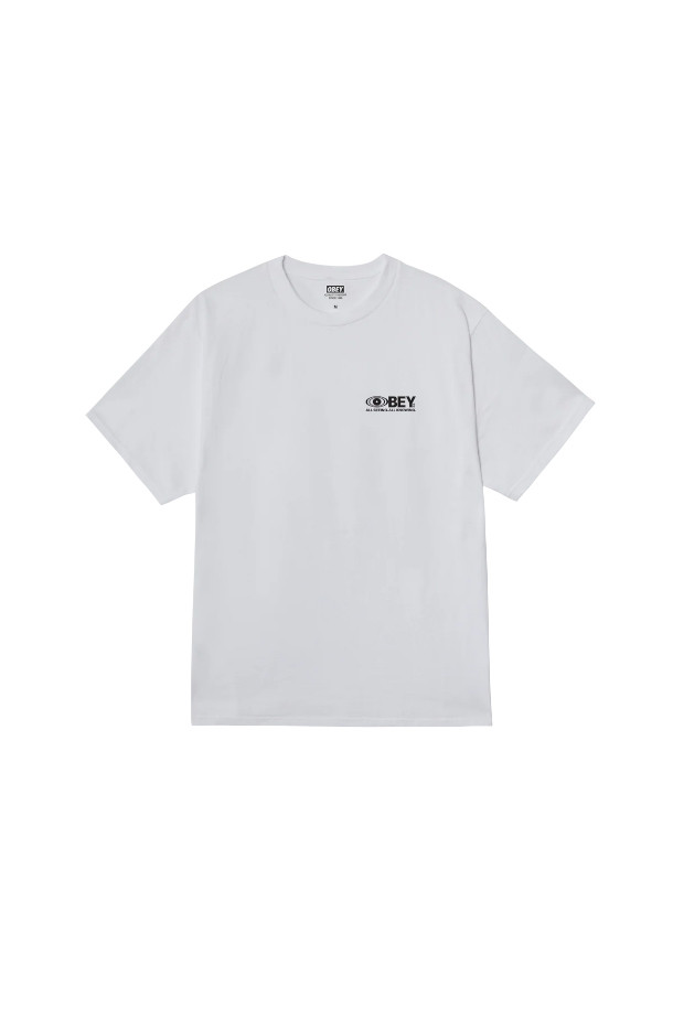 "OBEY ALL SEEING 오베이 올 시잉" 반소매 티셔츠는 남녀 모두 착용 가능한 캐주얼하고 스트릿한 스타일의 상의입니다. 부드러운 면 소재로 제작되어 봄, 여름 시즌에 시원하게 착용하기 좋으며, 크롭 기장과 오버핏으로 트렌디한 핏을 연출합니다. 라운드넥 디자인에 화이트 컬러, 로고 패턴과 그래픽 프린트가 돋보이며, 얇은 두께감으로 편안한 착용감을 선사합니다. 일상에서 개성 있는 스타일을 완성할 수 있는 아이템입니다.
