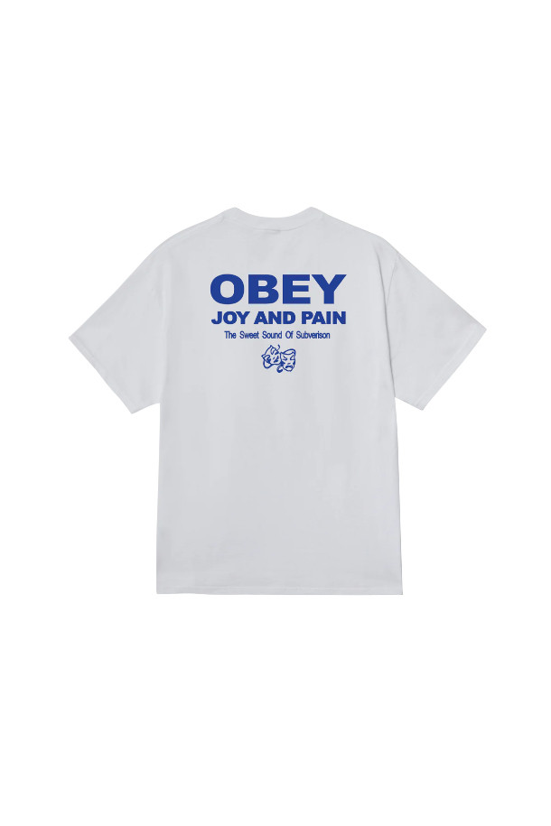 OBEY (오베이) JOY AND PAIN (조이 앤드 페인) - WHITE (화이트) 티셔츠입니다. 면 소재로 제작되어 부드러운 촉감을 선사하며, 봄, 여름에 쾌적하게 착용하기 좋습니다. 라운드넥에 레귤러핏으로 제작되었으며, 일상생활은 물론 산책이나 캠핑 등 가벼운 활동 시에도 편안하게 착용할 수 있습니다. OBEY 브랜드 로고와 JOY AND PAIN 텍스트 프린팅이 돋보이는 디자인으로, 스트릿, 캐주얼, 미니멀 스타일을 즐겨 입는 분들께 추천합니다. 반소매 기장의 레귤러 기장 티셔츠로, 다양한 하의와 매치하여 개성 있는 스타일을 연출해보세요.
