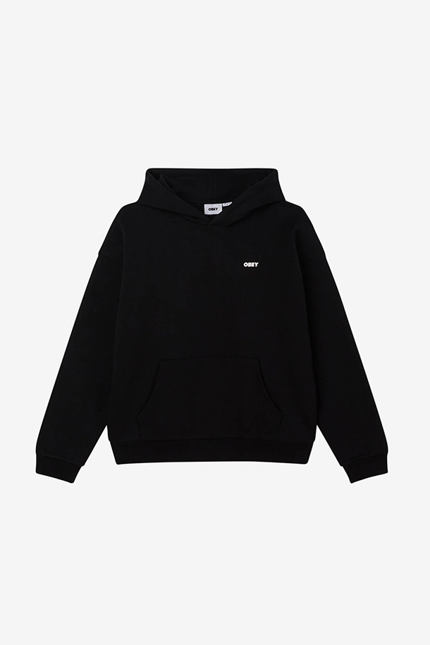 OBEY -  - [오베이] BOLD ICON EXTRA HEAVY HOOD 볼드 아이콘 엑스트라 헤비 후드 - BLACK