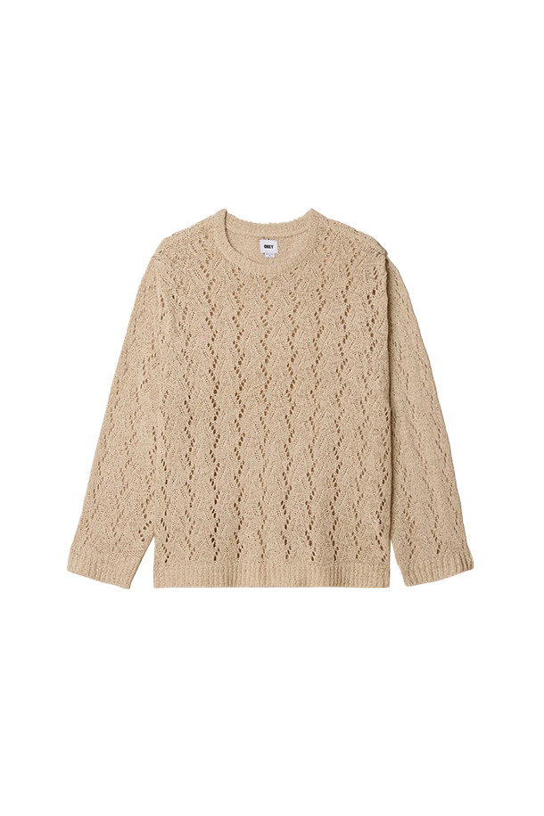 OBEY -  - [오베이] SHIMODA TAPE YARN SWEATER 시모다 테이프 얀 스웨터 - NATURAL