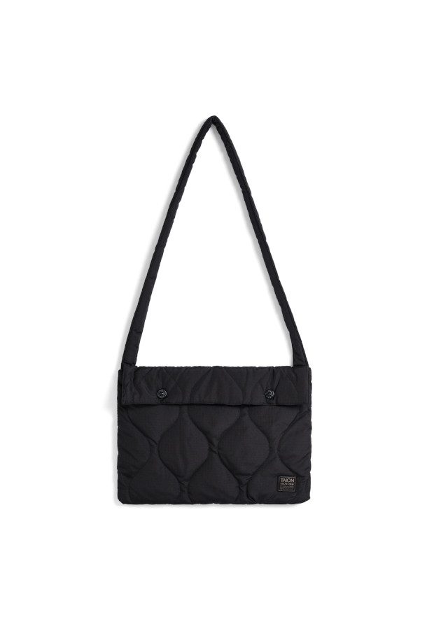 TAION - 토트백 - [타이온] MILITARY DOWN SACOCHE 밀리터리 다운 사코슈 - BLACK