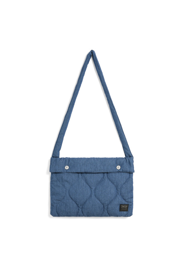 TAION - 토트백 - [타이온] MILITARY DOWN SACOCHE 밀리터리 다운 사코슈 - INDIGO DENIM