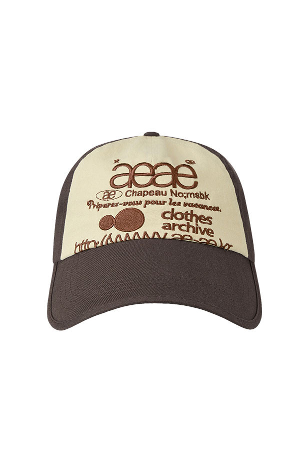 AEAE] WEB LOGO 5 PANNEL BALL CAP 웹 로고 5패널 볼캡 - DARK
